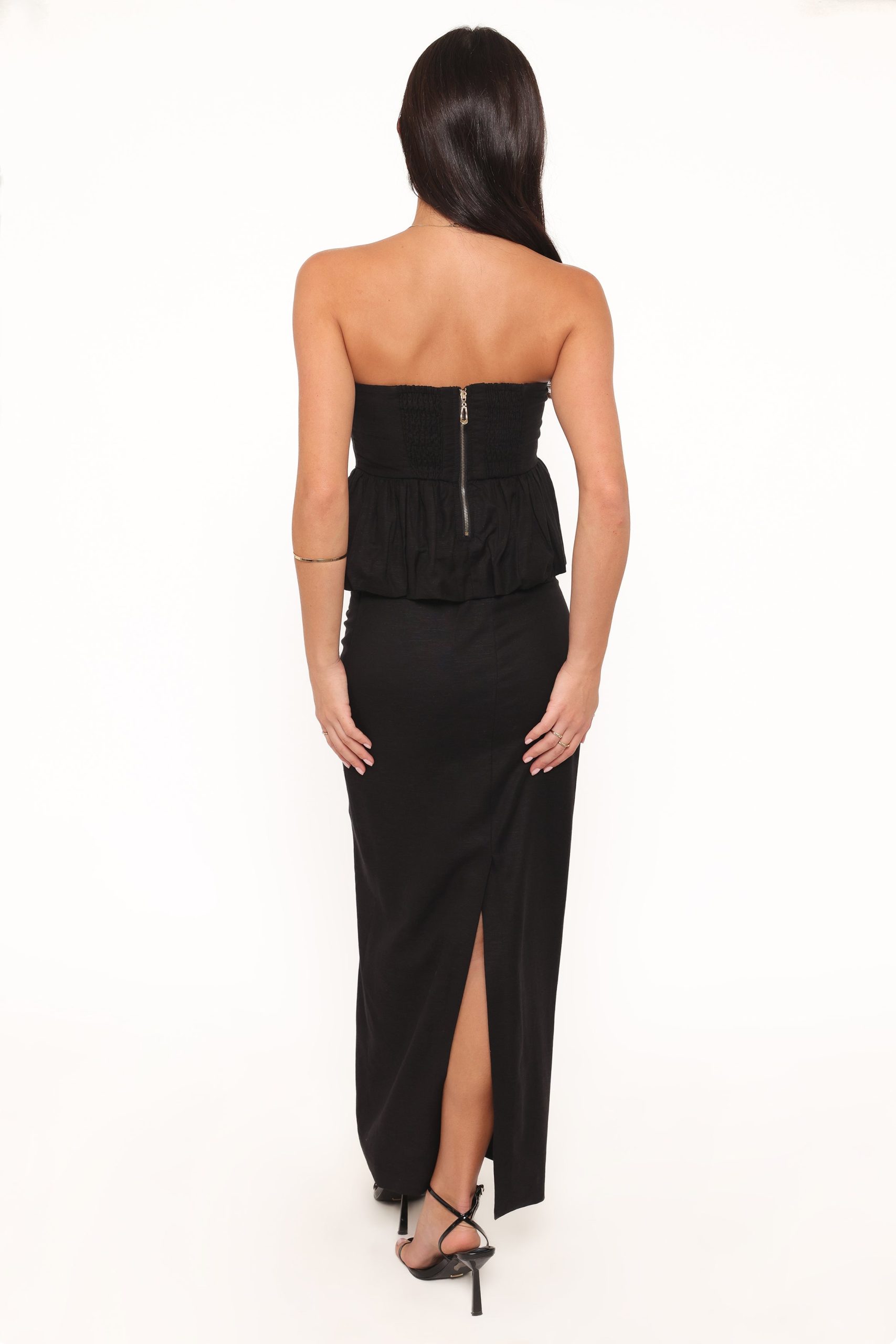 Ursa Fitted Column Skirt - Black - Image 5