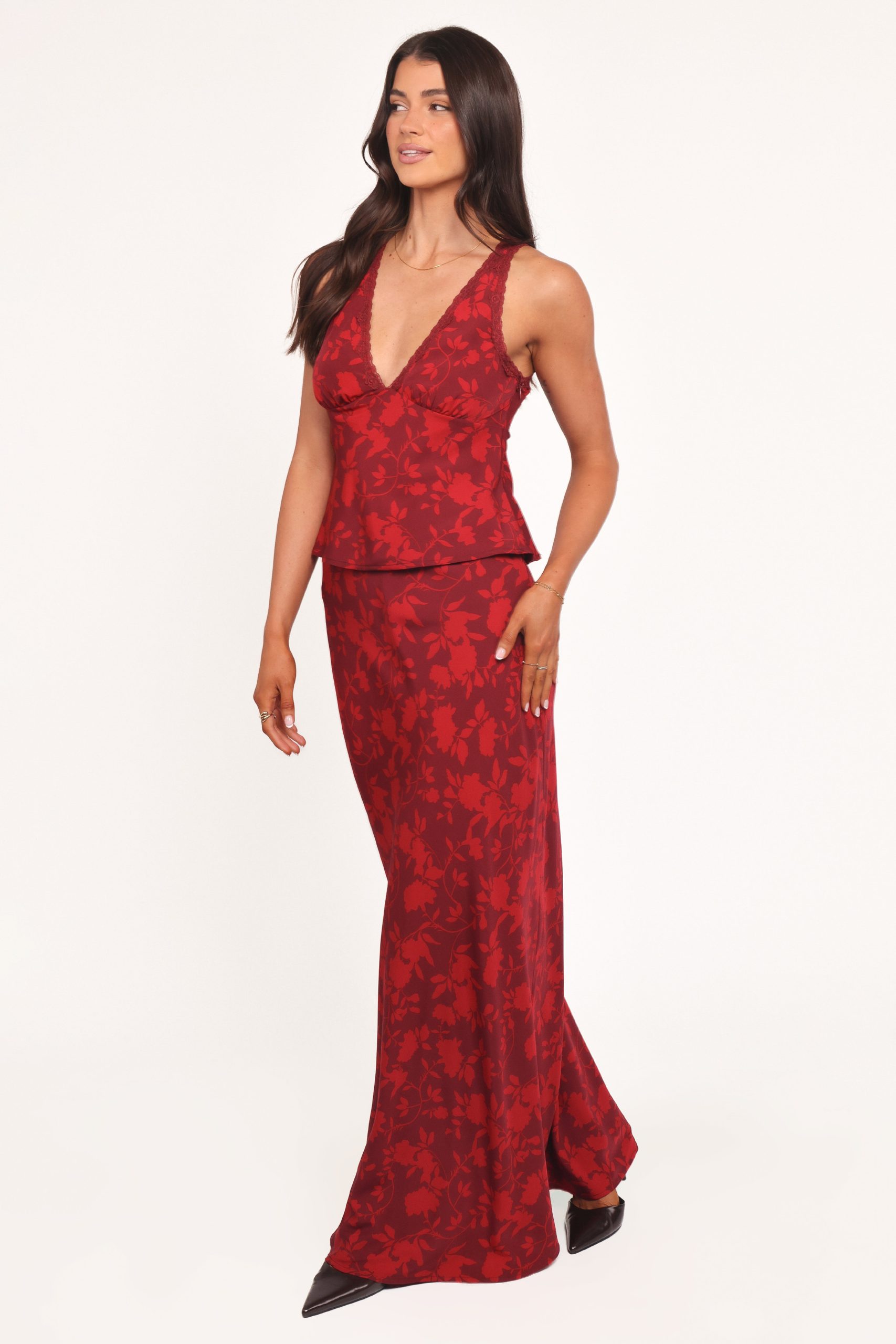 Velman Skirt - Burgundy Floral - Image 3