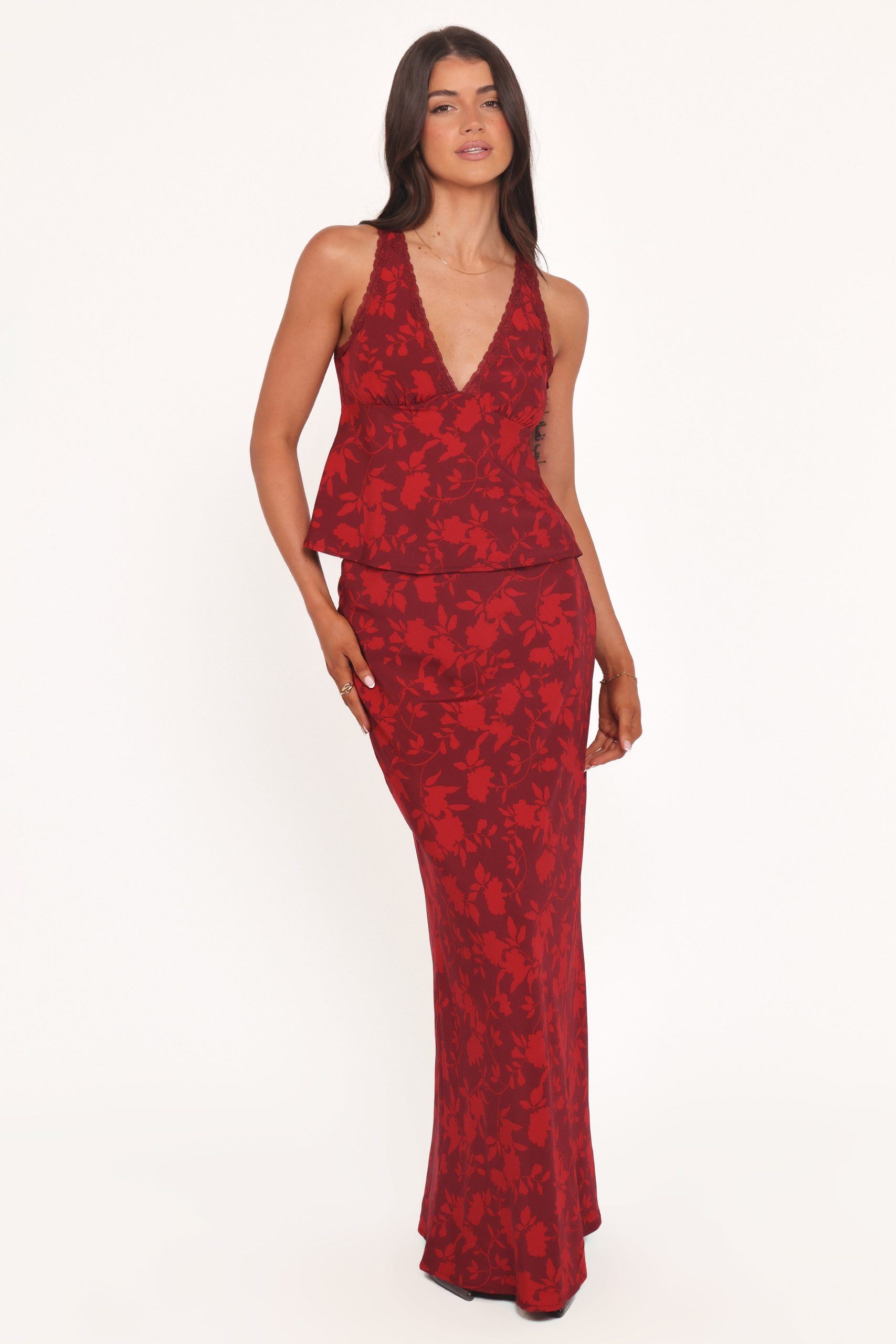 Velman Skirt - Burgundy Floral - Image 5
