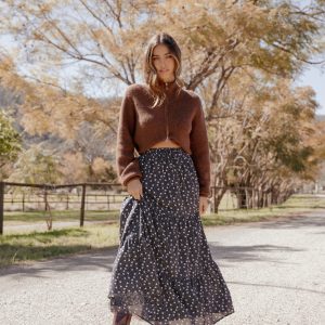 Vincent Tier Maxi Skirt - Black Floral