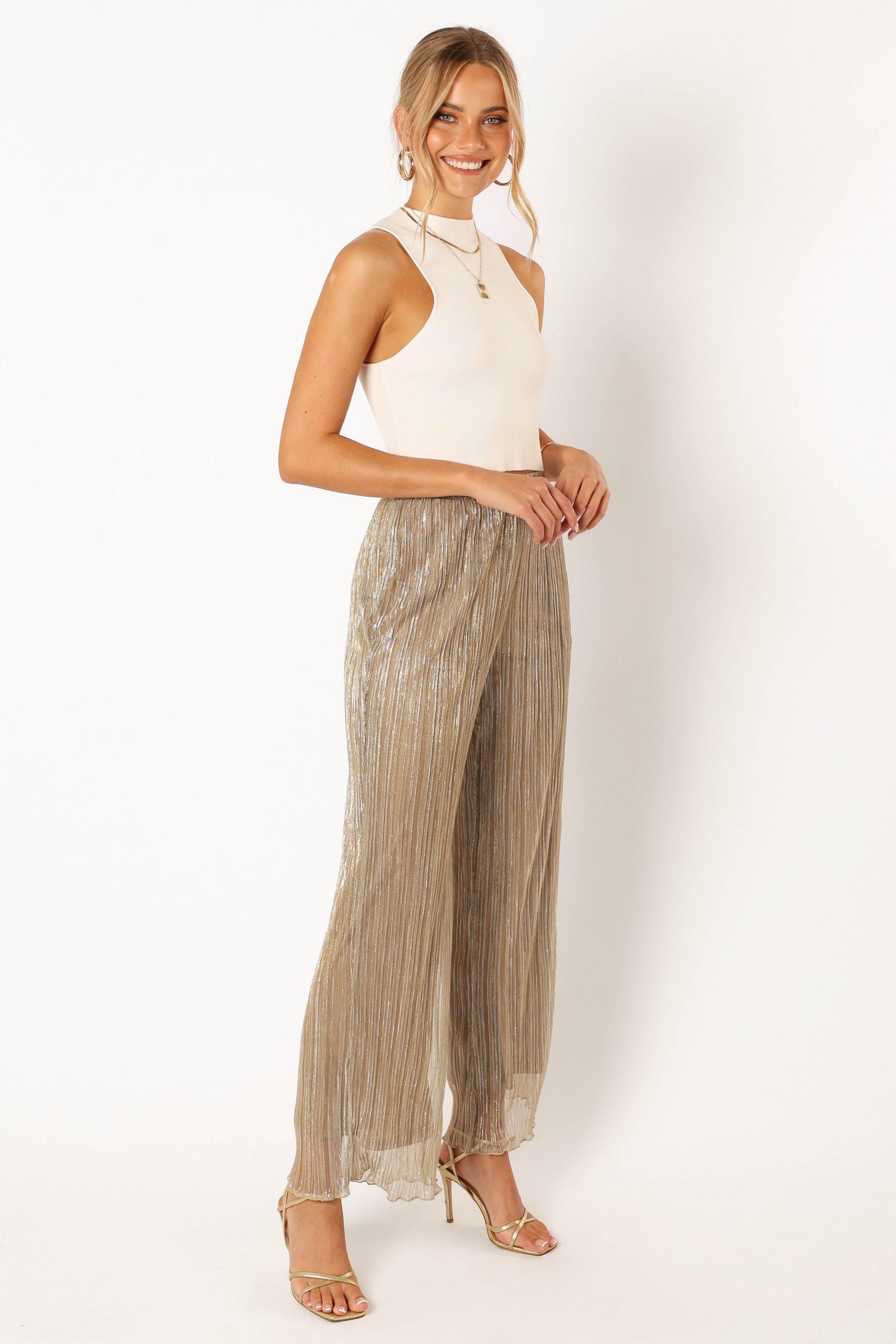 Walker Plisse Pants - Silver - Image 7