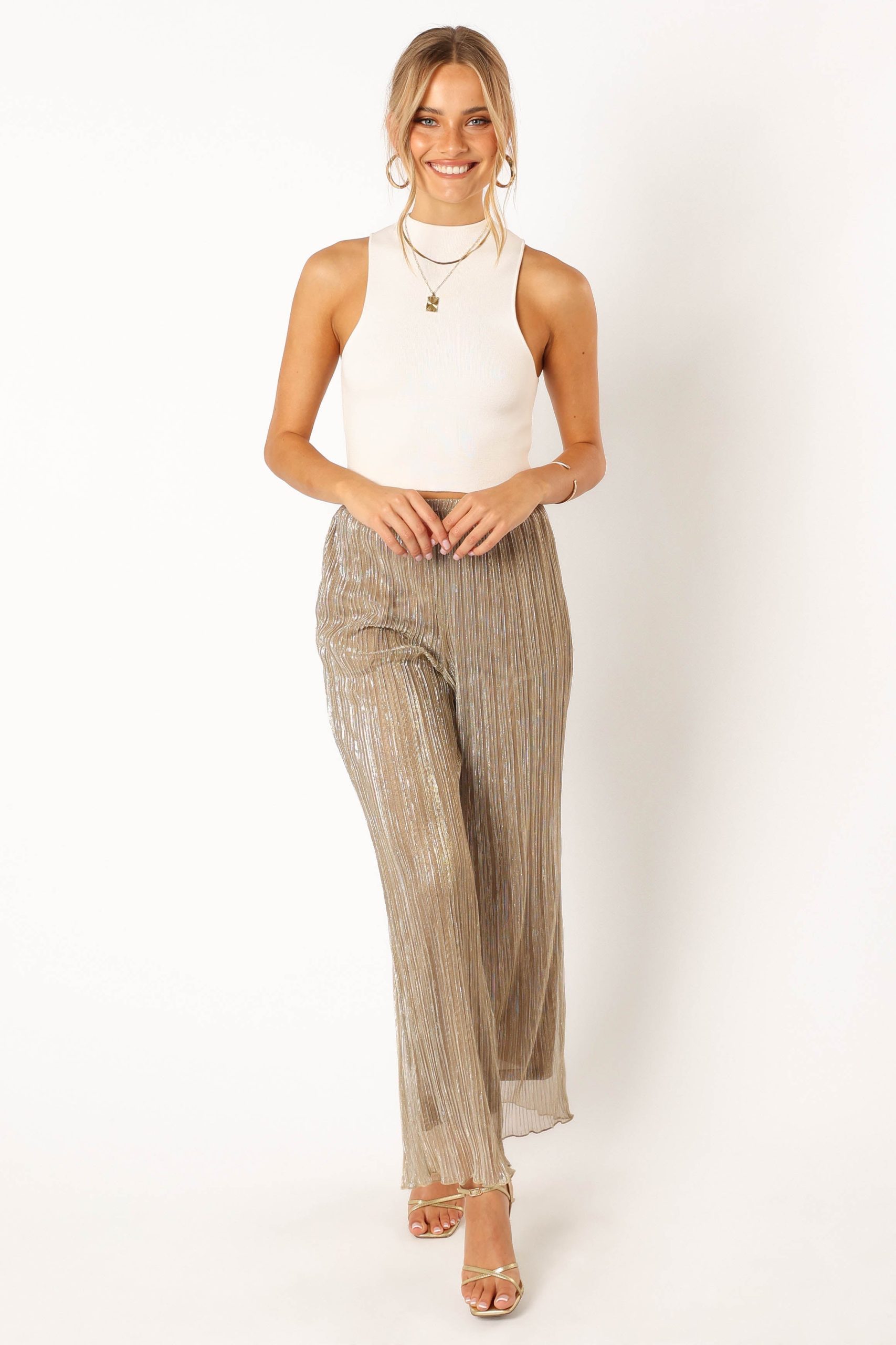 Walker Plisse Pants - Silver - Image 8