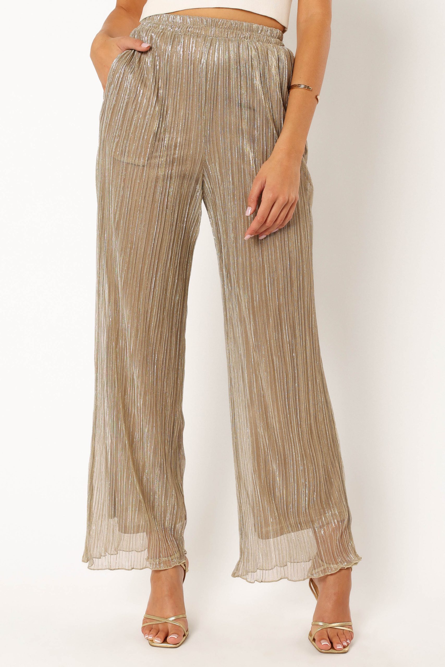 Walker Plisse Pants - Silver - Image 9