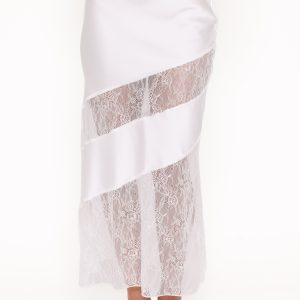 Winona Lace Maxi Skirt - White