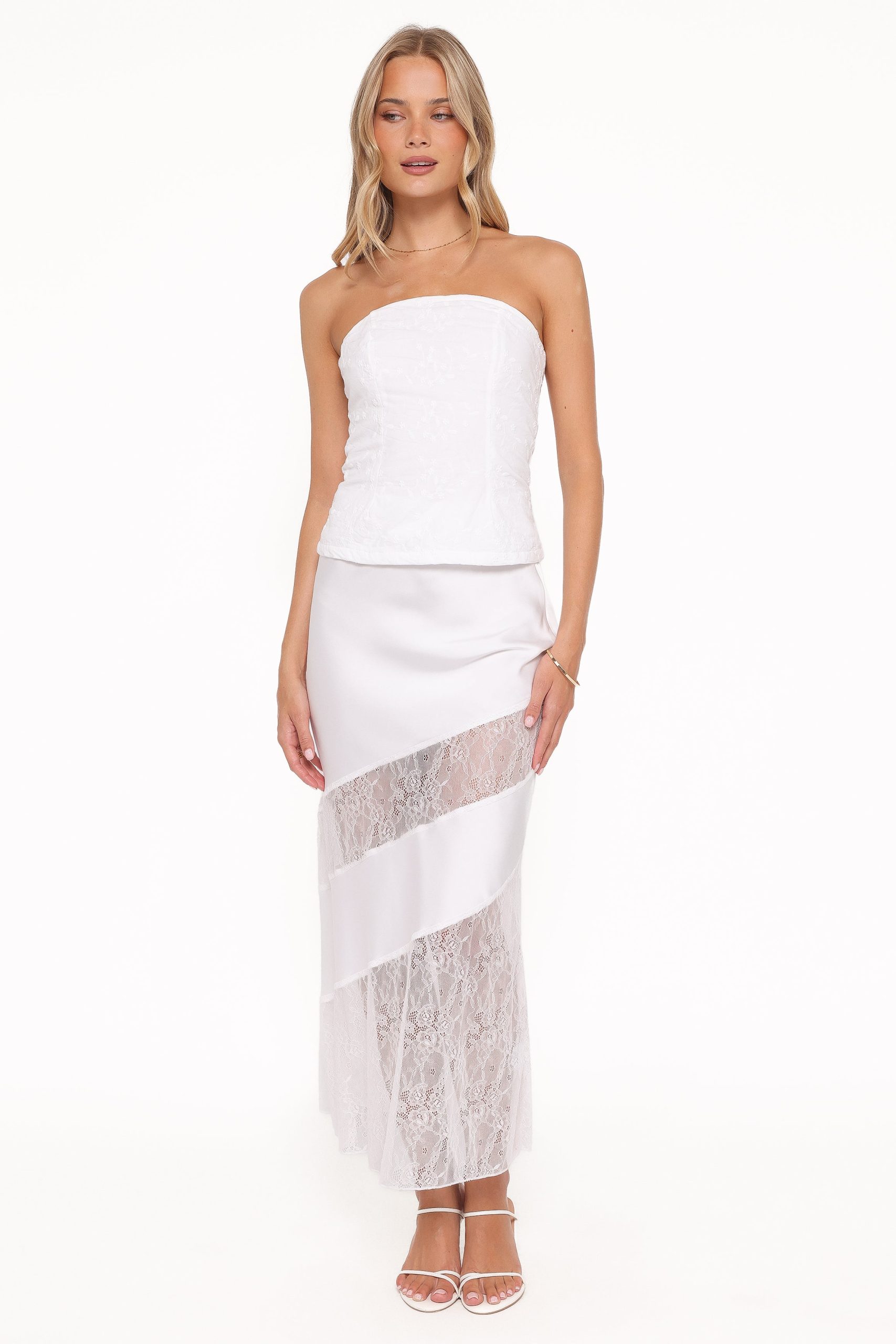 Winona Lace Maxi Skirt - White - Image 2