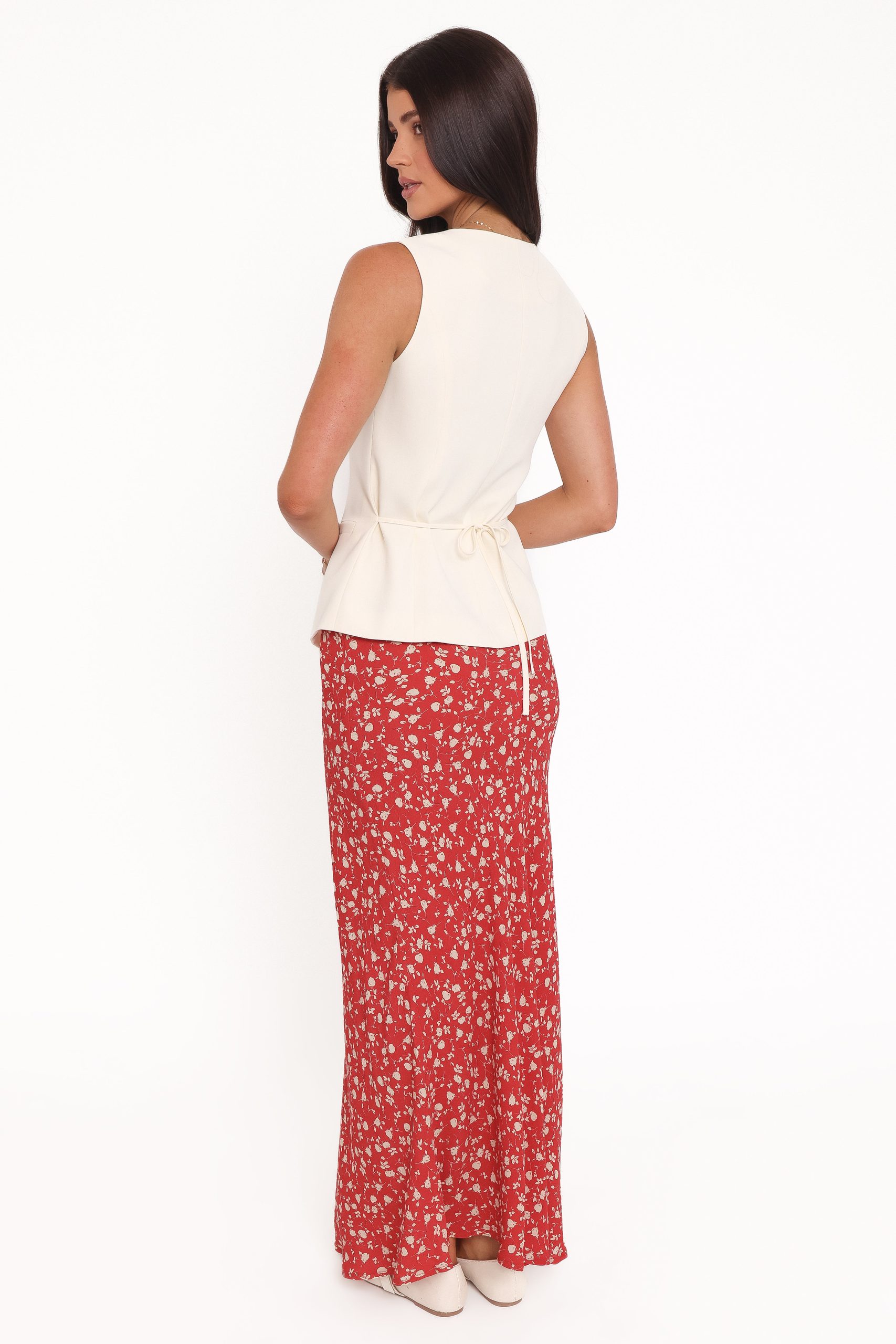 Zoella Maxi Skirt - Red Floral - Image 5
