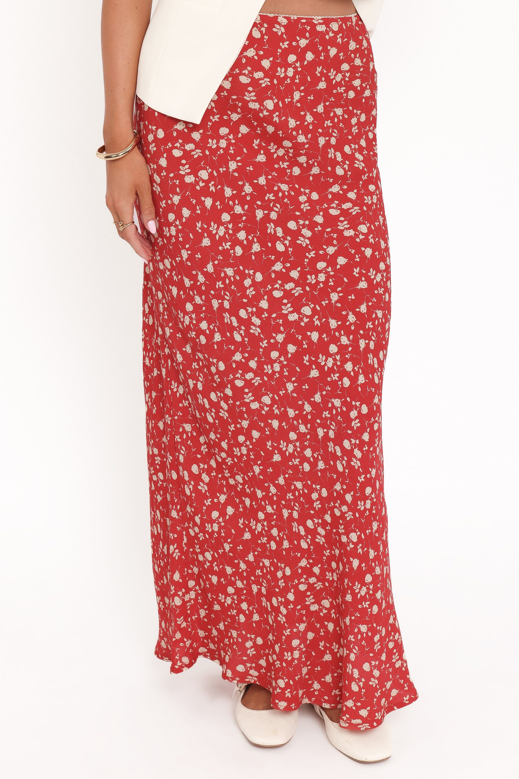 Zoella Maxi Skirt - Red Floral - Image 3