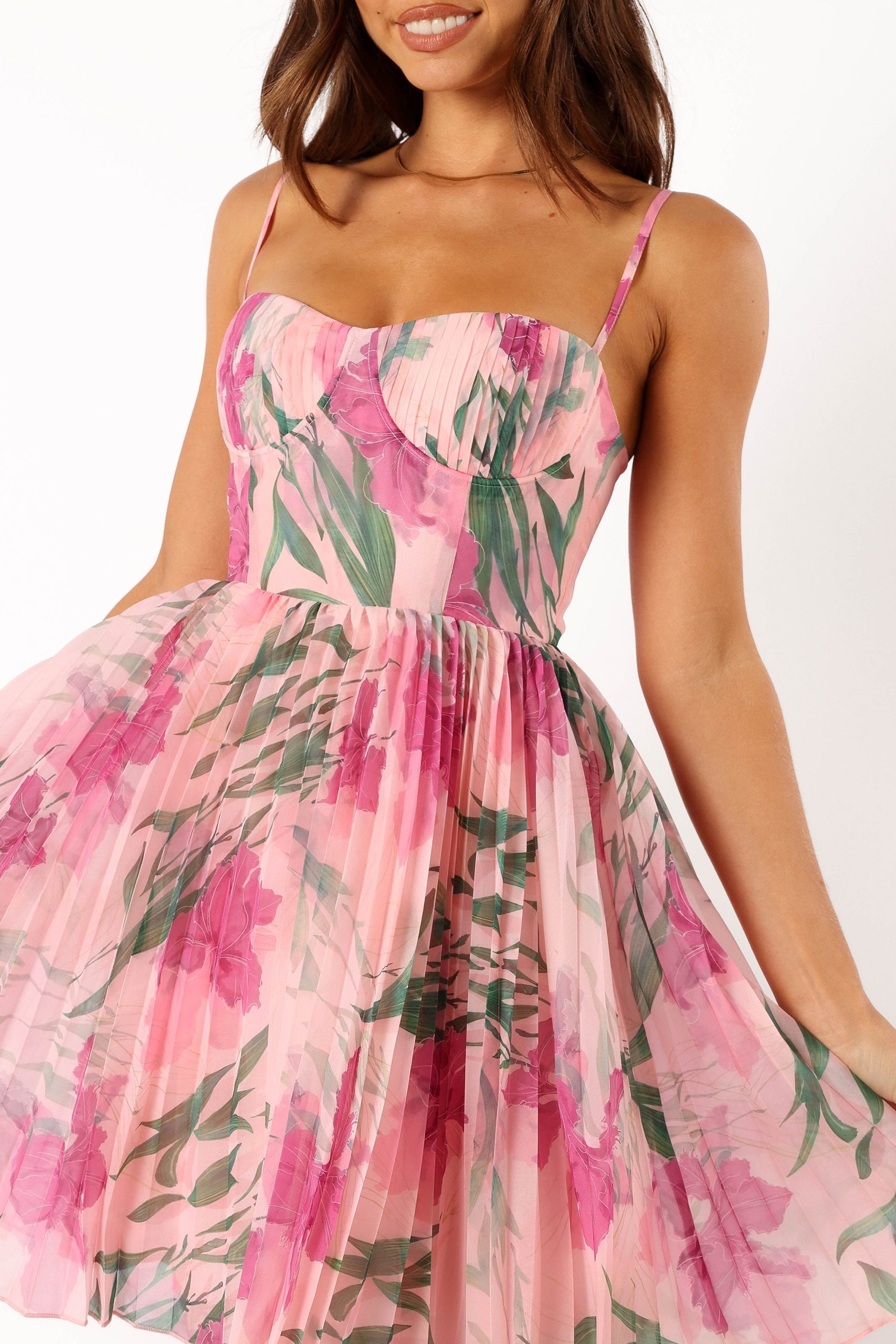 Achanti Mini Dress - Pink Floral - Image 2