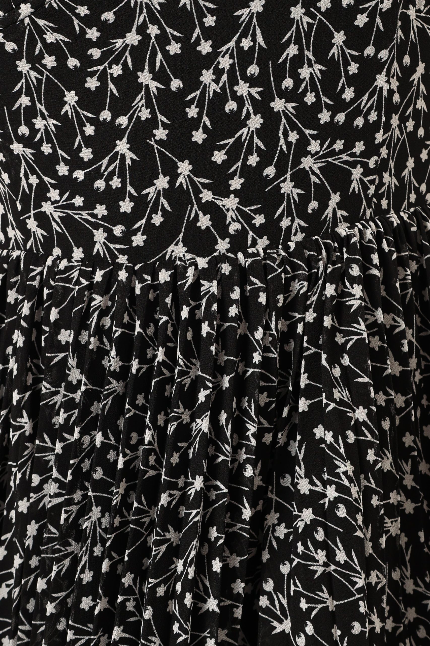 Achanti Pleated Maxi Dress - Black Floral - Image 11