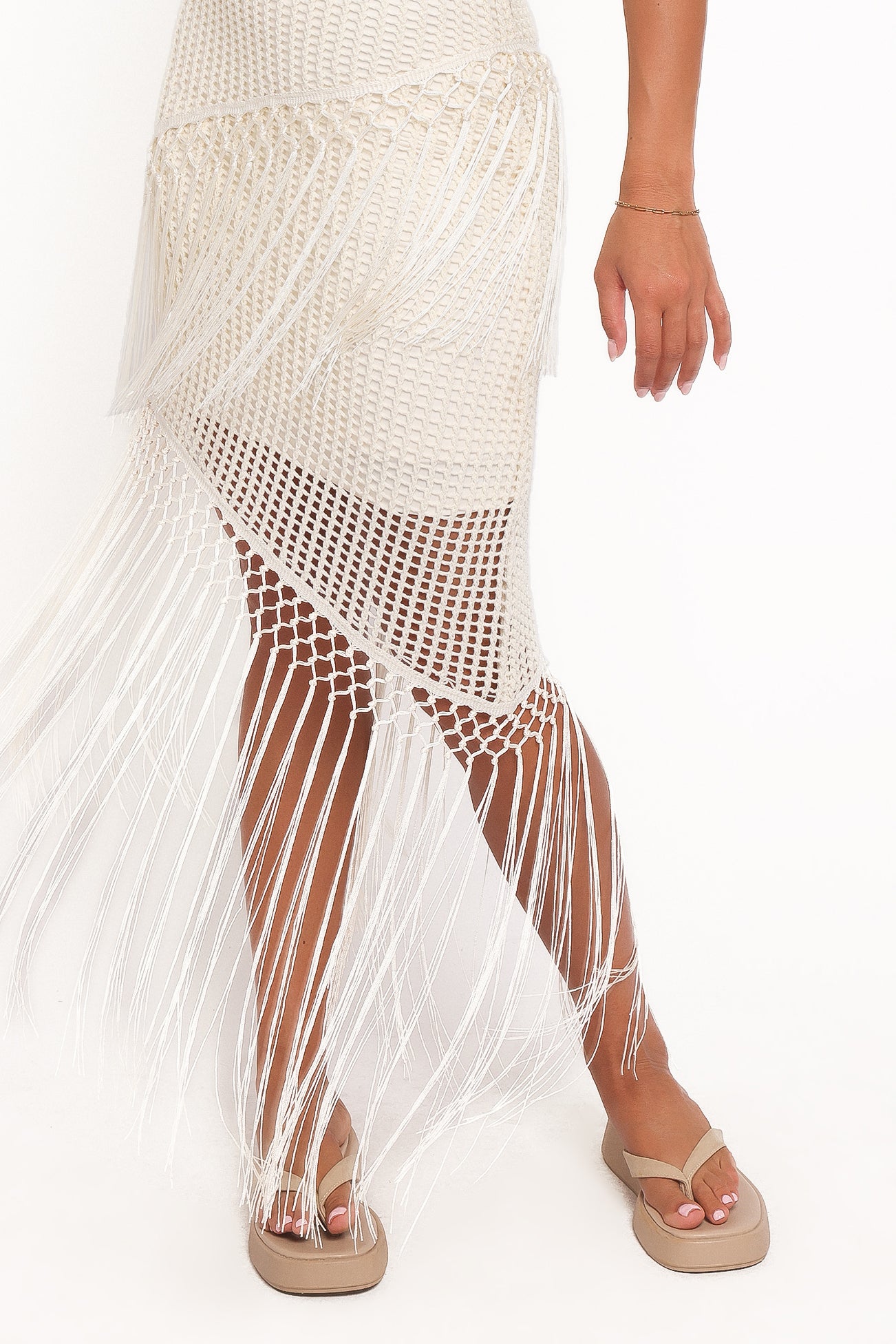 Adella Midi Dress - Natural - Image 6