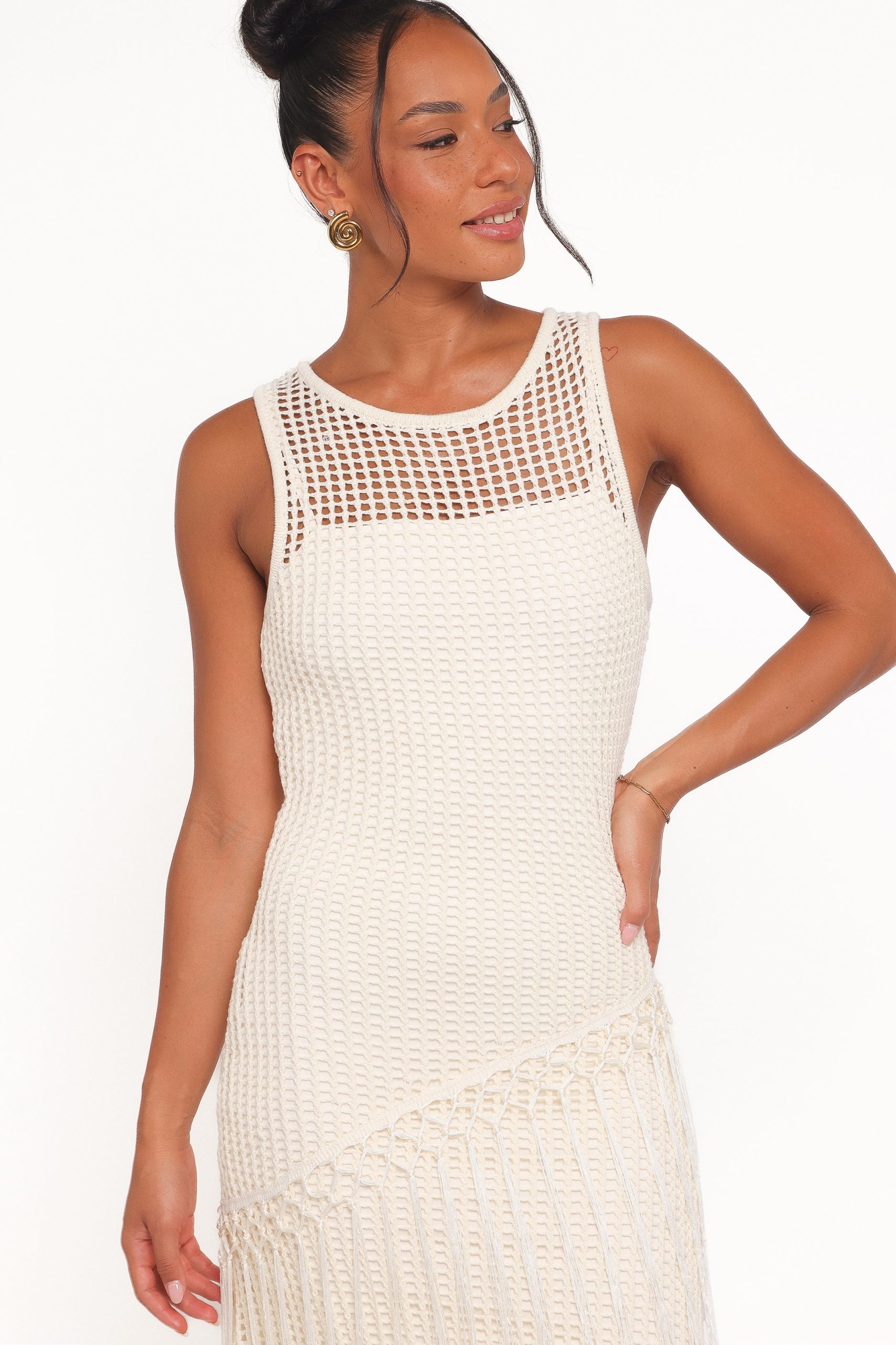 Adella Midi Dress - Natural - Image 3