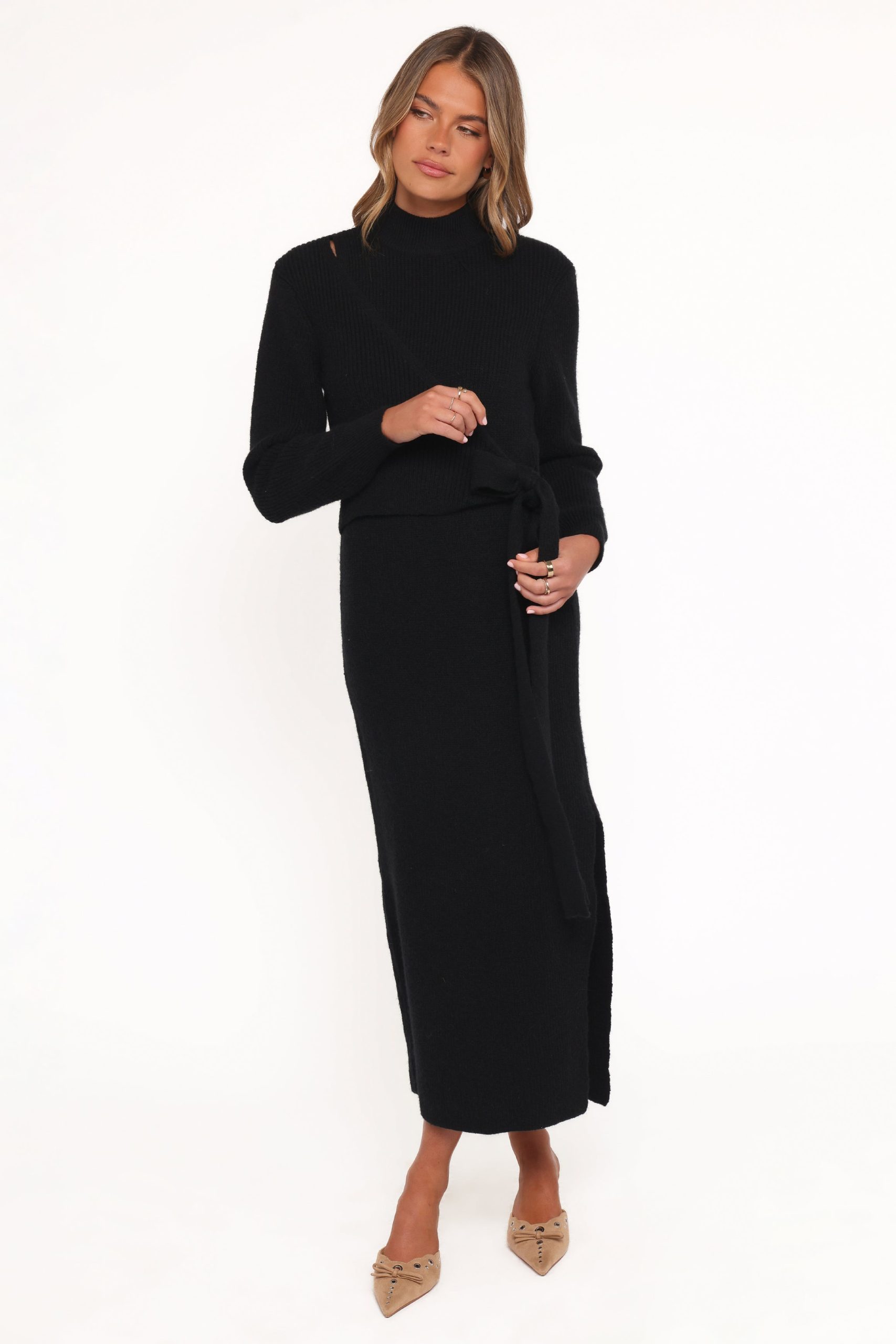 Aerin Knit Dress - Black - Image 2