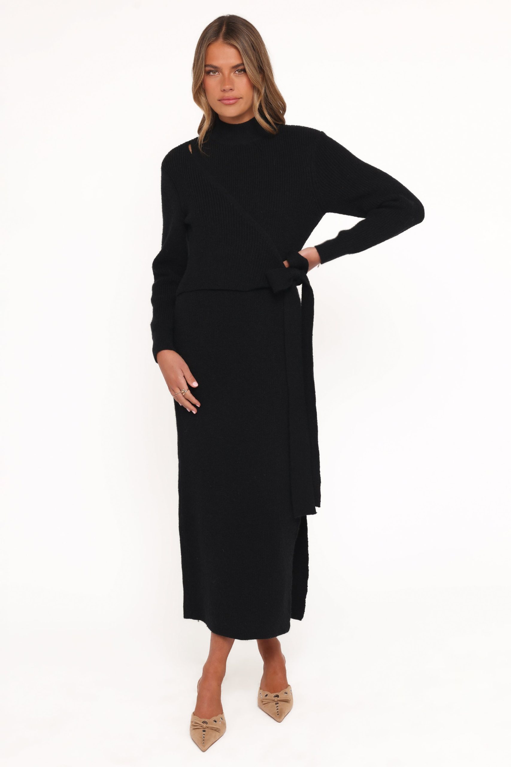 Aerin Knit Dress - Black - Image 6