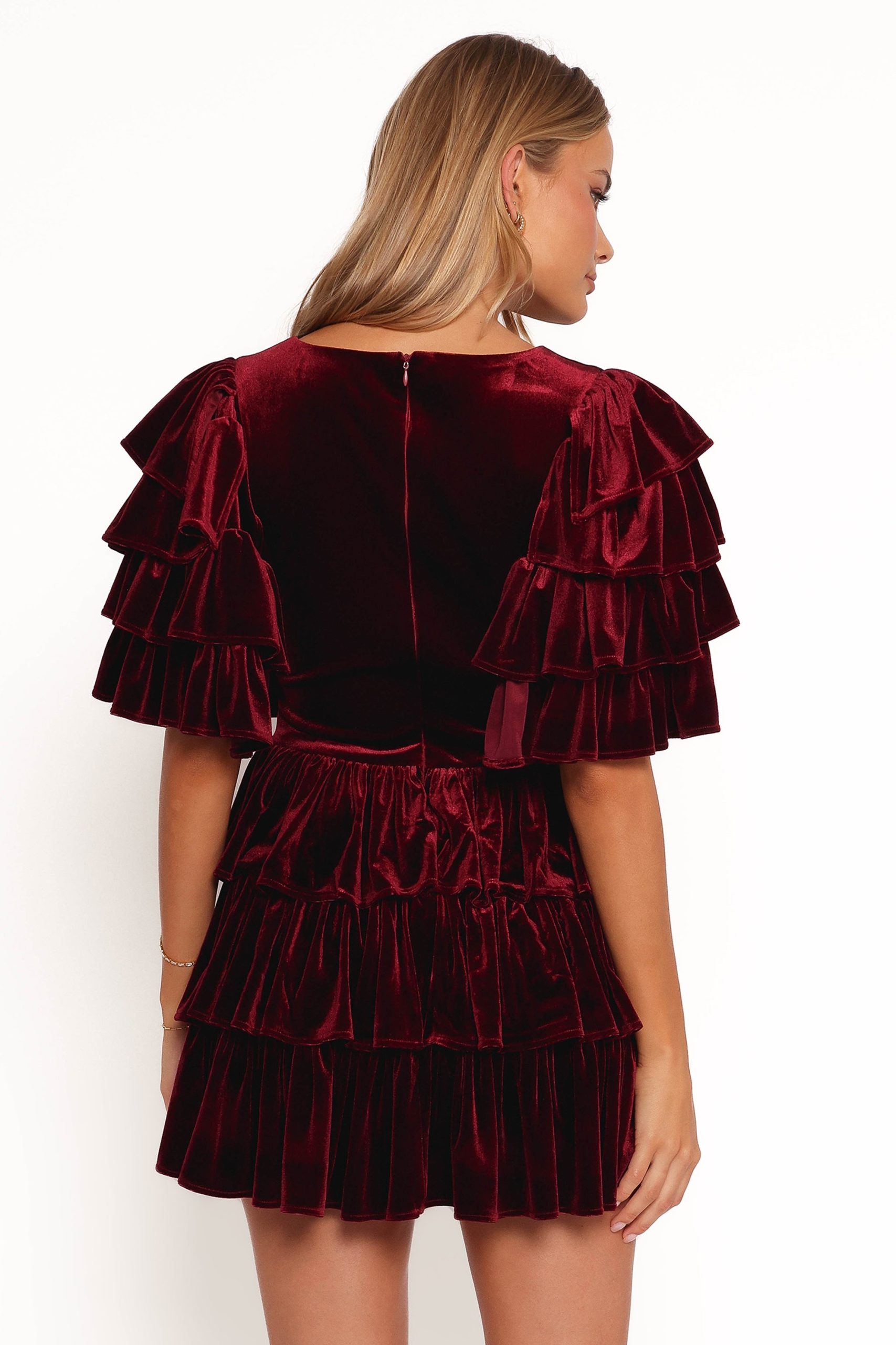 Agnes Mini Dress - Wine - Image 5