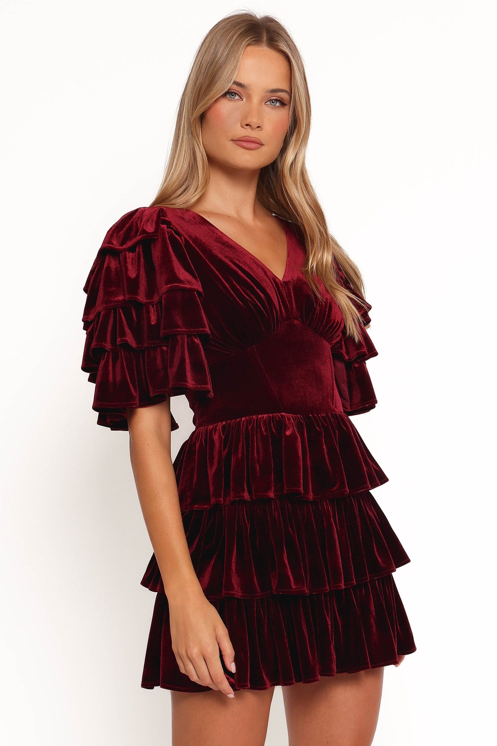 Agnes Mini Dress - Wine - Image 6