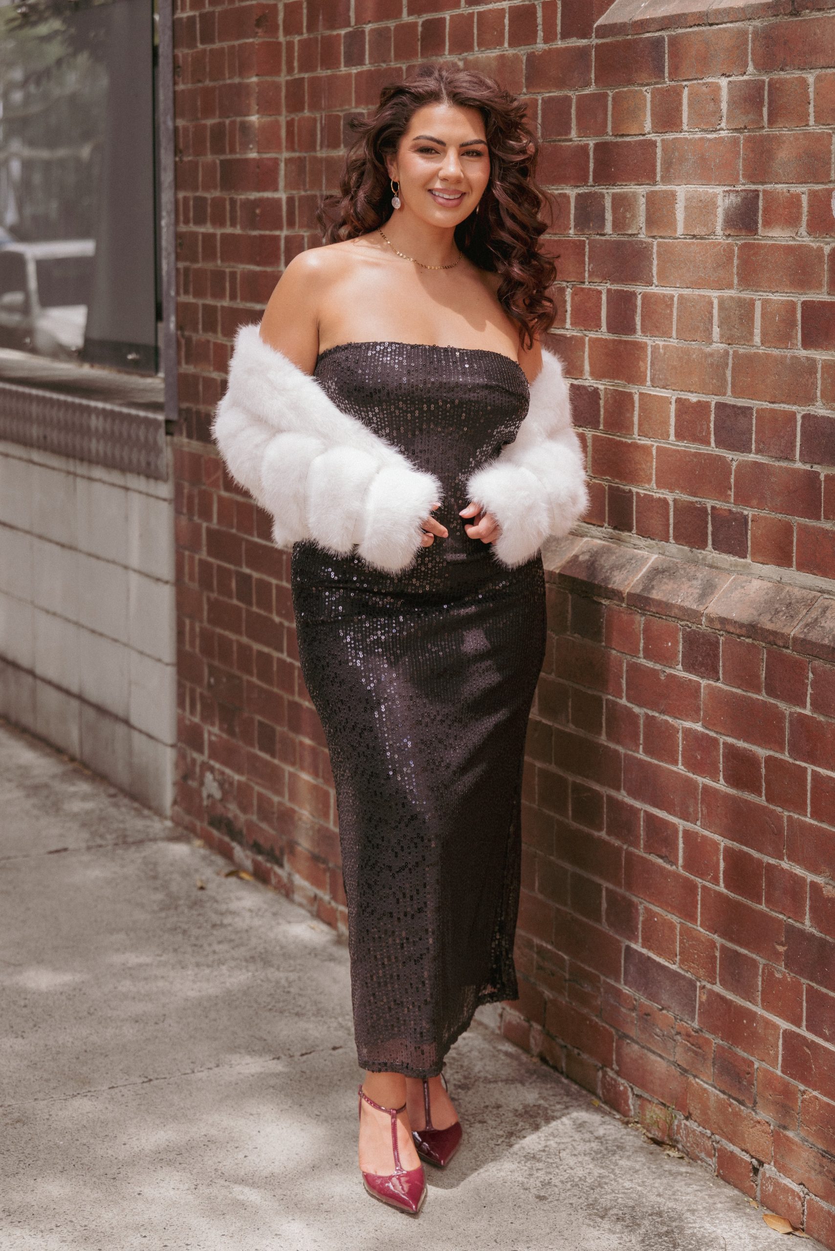 Agnes Strapless Sequin Maxi Dress - Black - Image 7