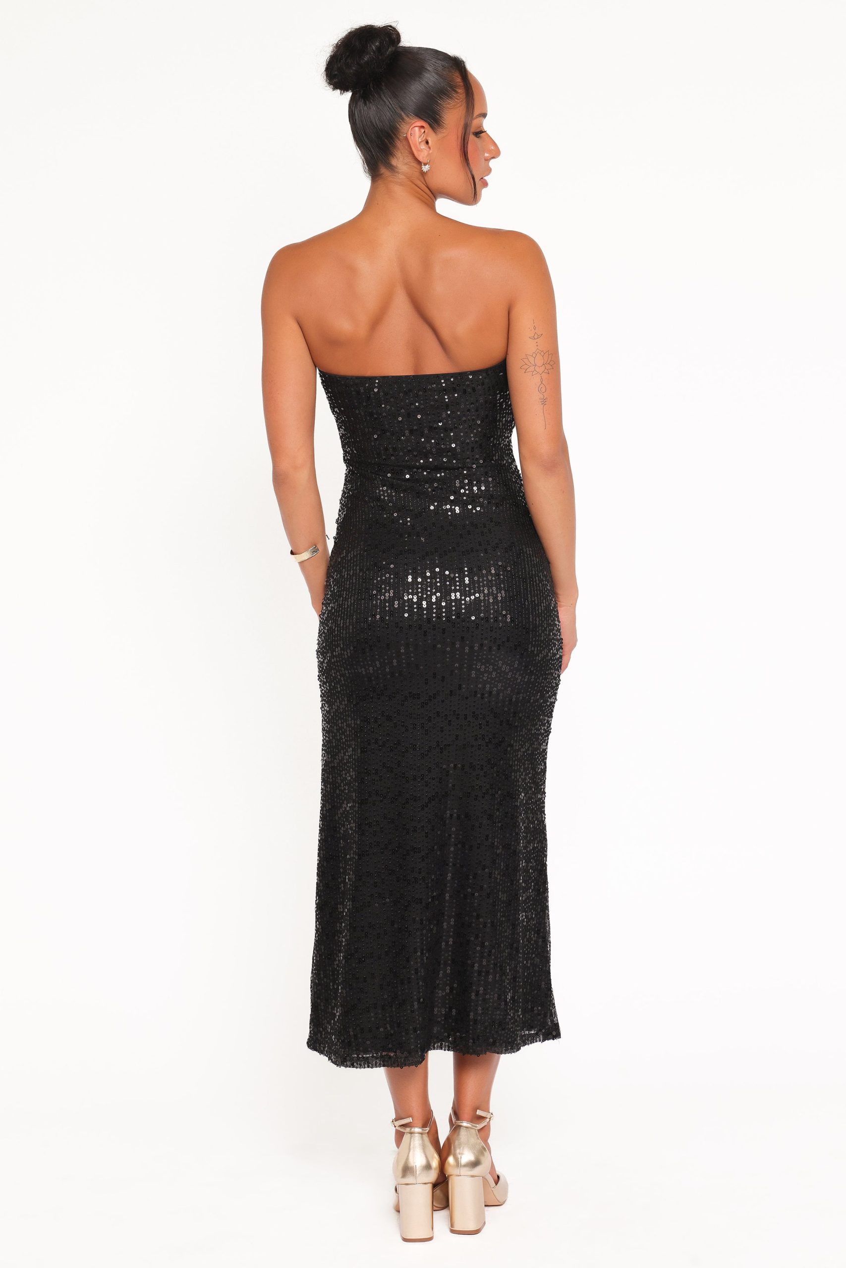 Agnes Strapless Sequin Maxi Dress - Black - Image 5