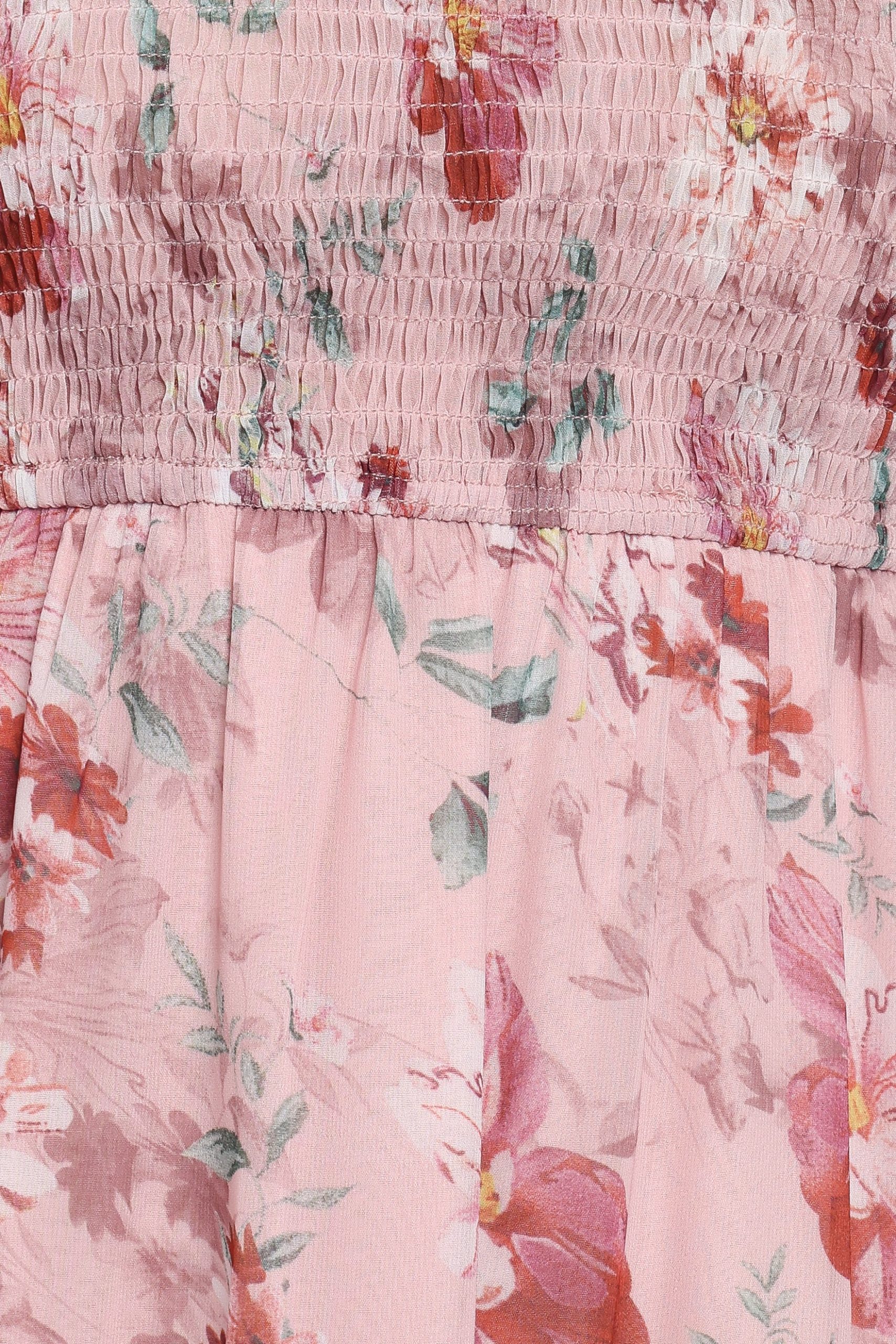Alamea Long Sleeve Midi Dress - Pink Floral - Image 6