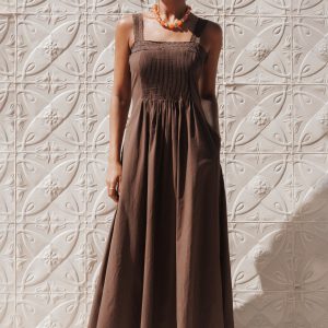 Alandra Maxi Dress - Brown