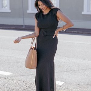 Alberta Midi Dress - Black