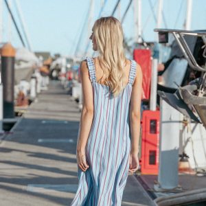 Alessandra Maxi Dress - Blue Stripe