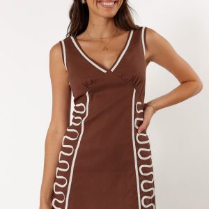 Alexa Mini Dress - Chocolate