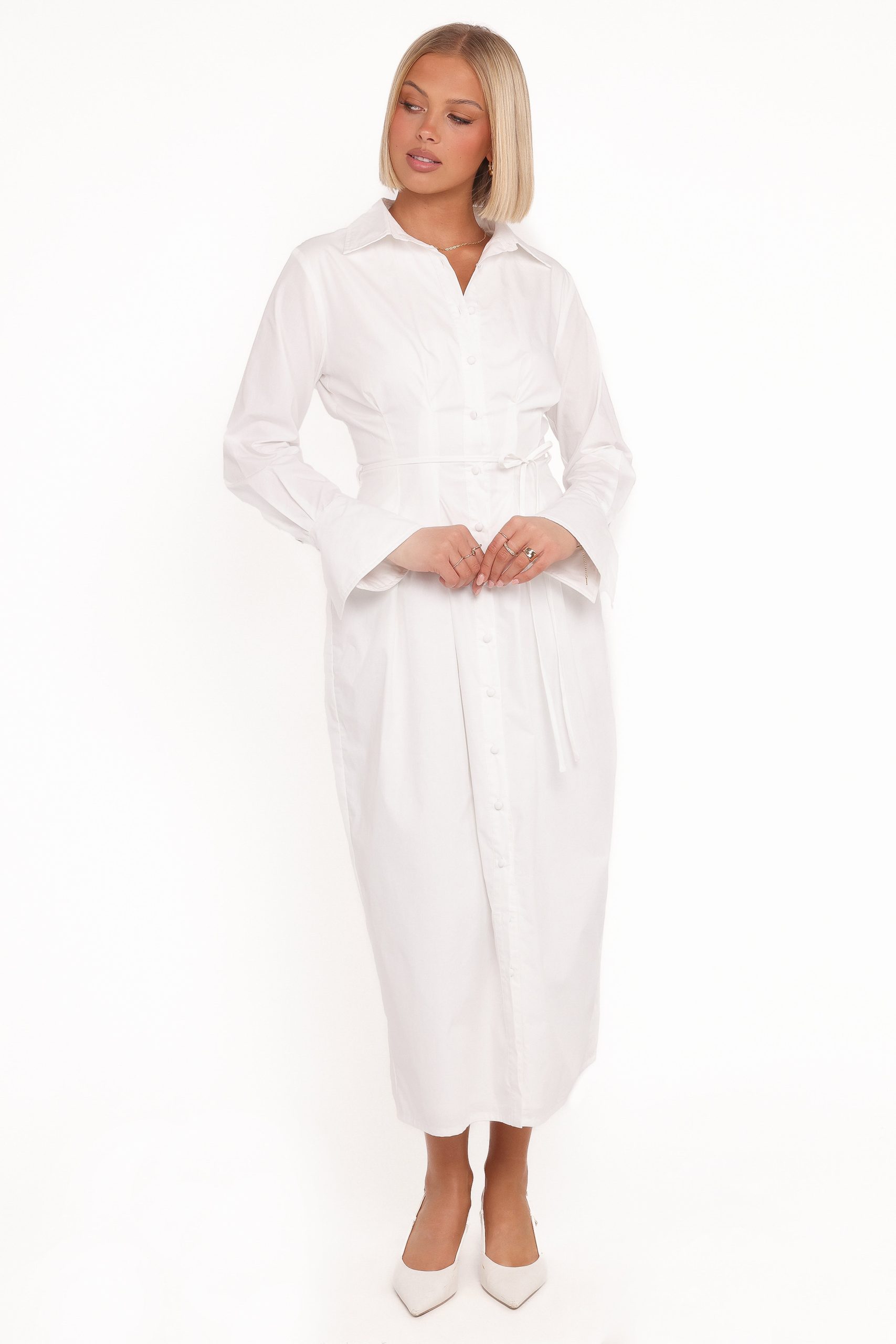 Alexander Shirt Dress - Ivory - Image 2