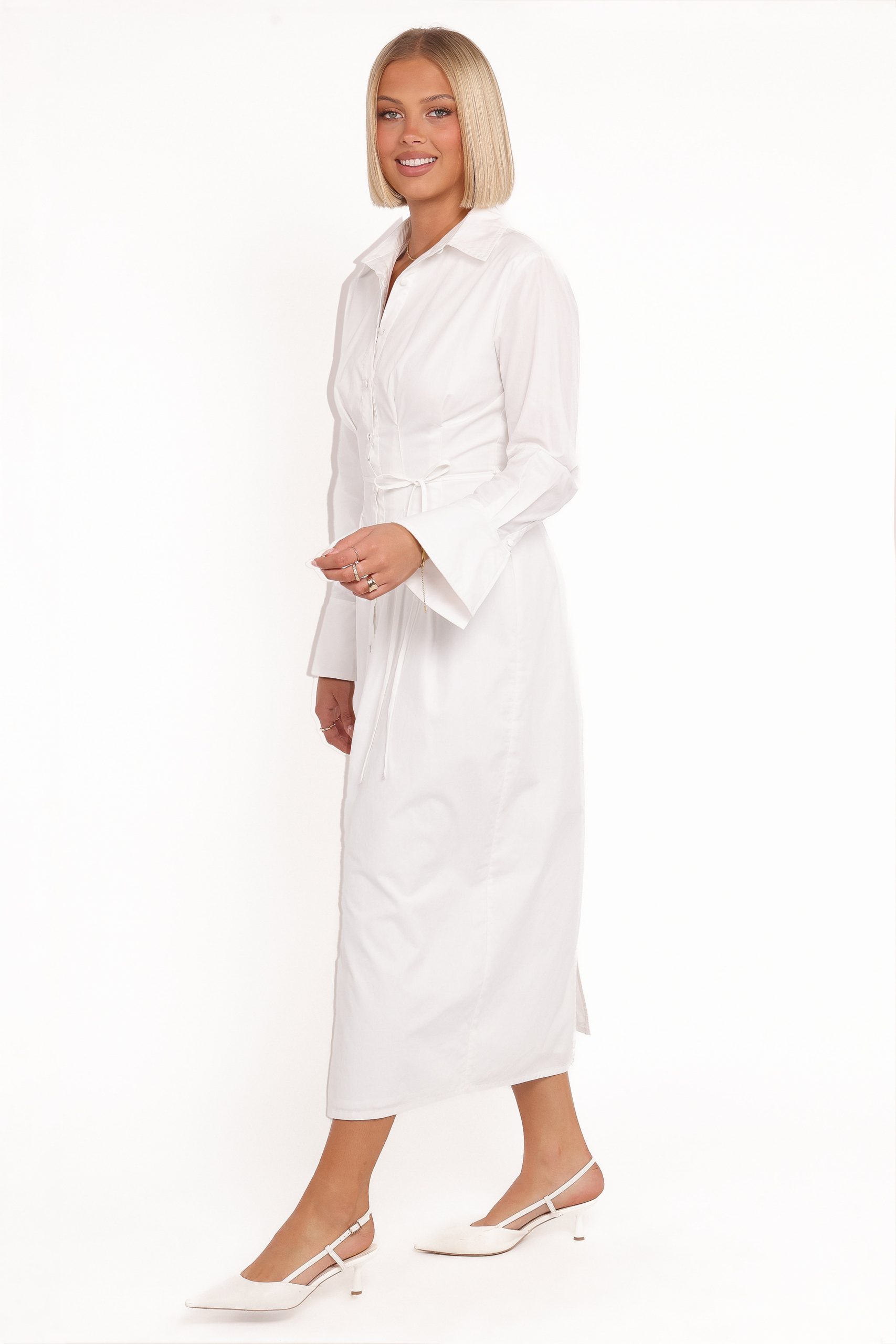 Alexander Shirt Dress - Ivory - Image 4