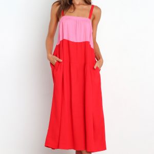 Aliana Dress - Pink Splice