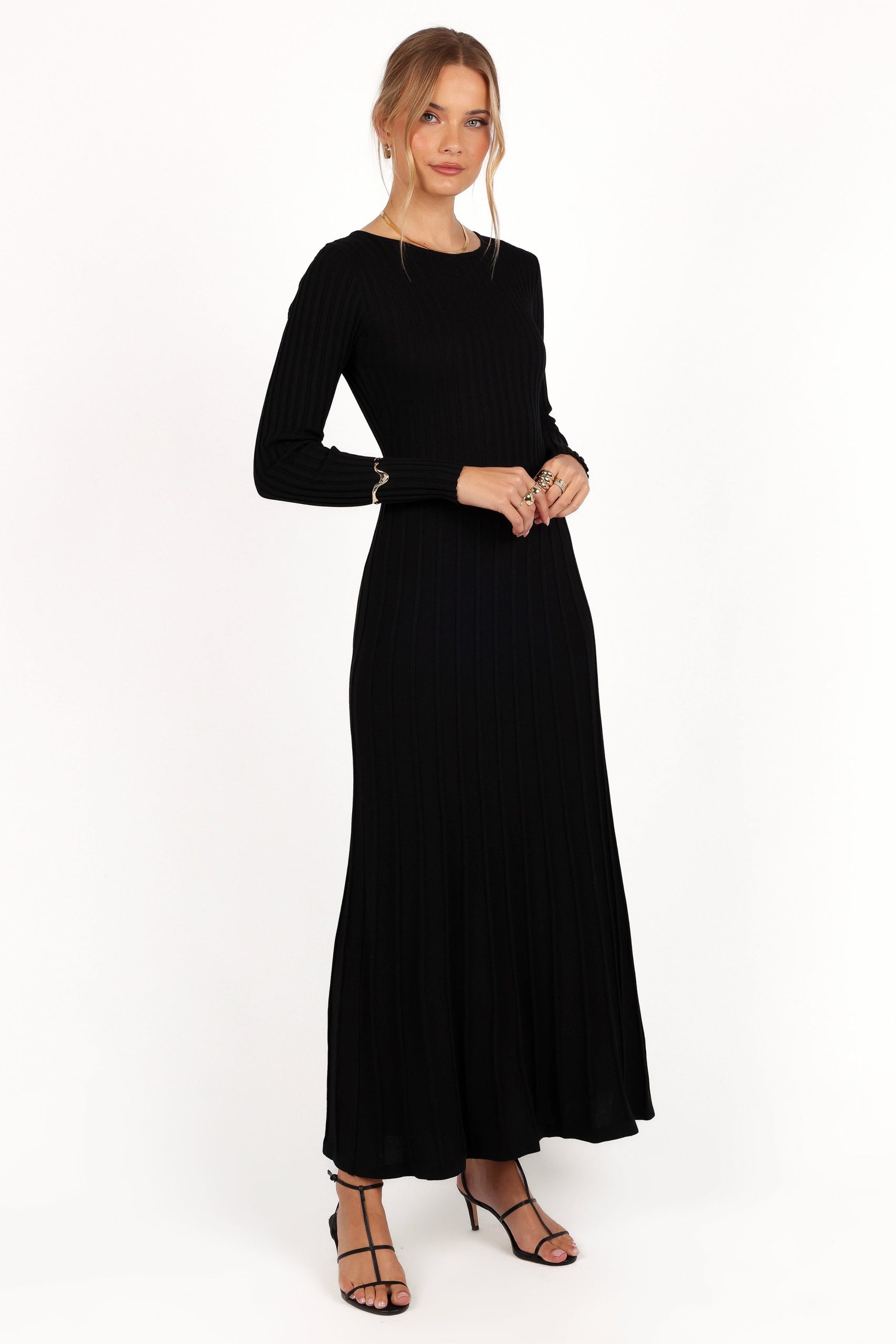 Alison Long Sleeve Maxi Dress - Black - Image 4