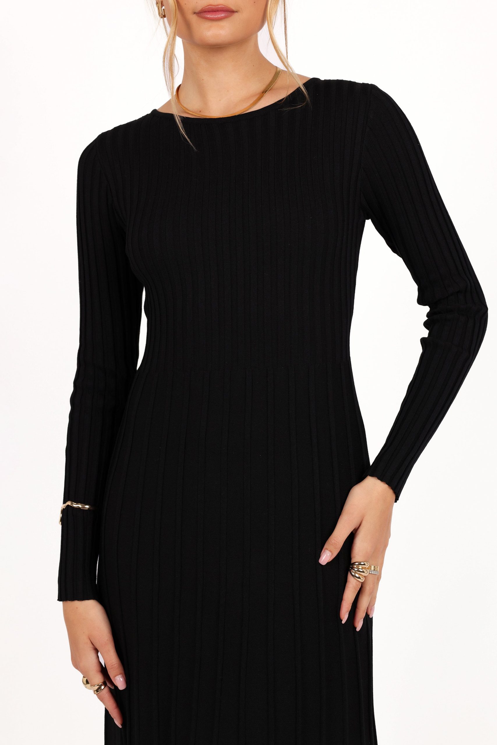 Alison Long Sleeve Maxi Dress - Black - Image 5