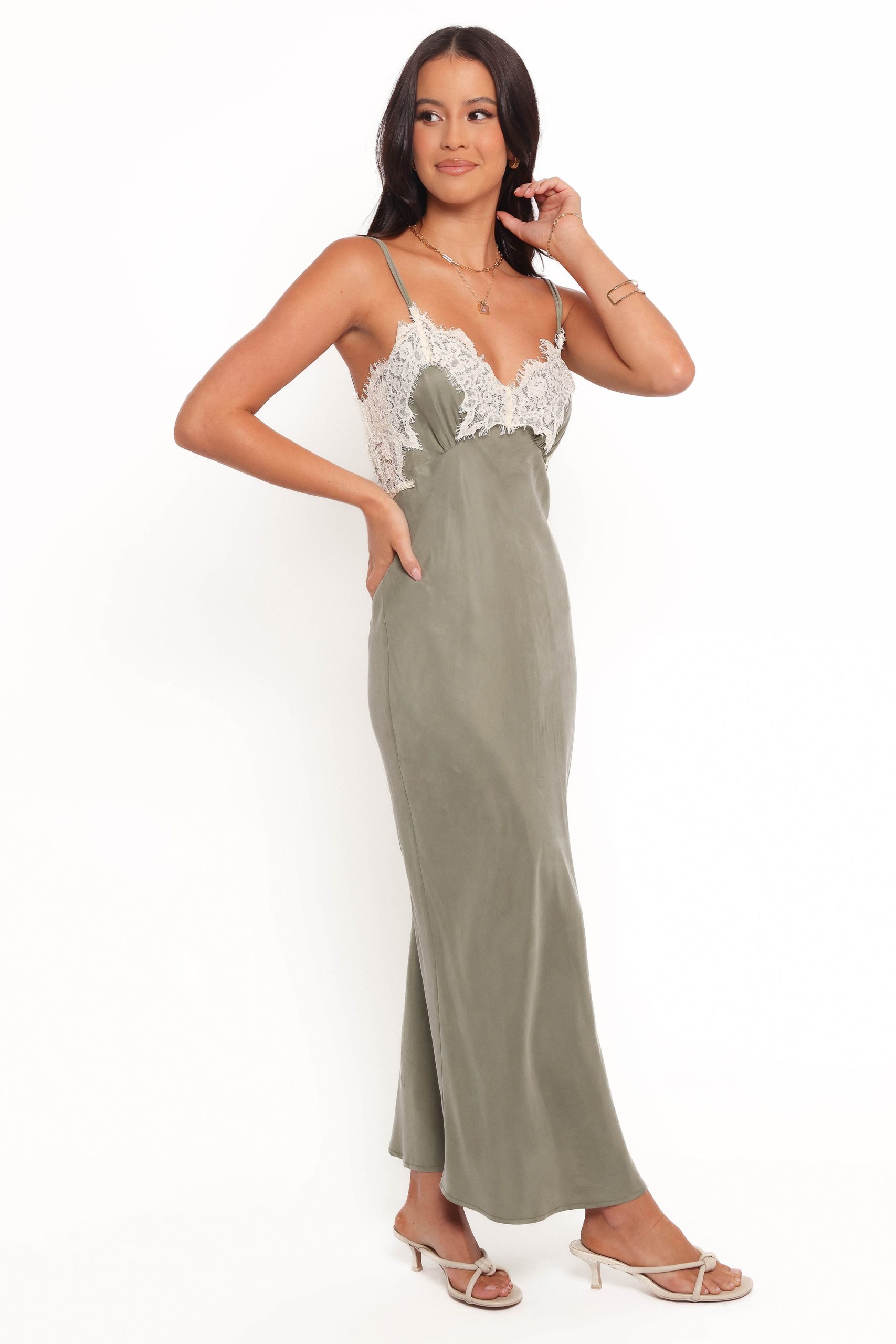 Alita Midi Dress - Olive - Image 5