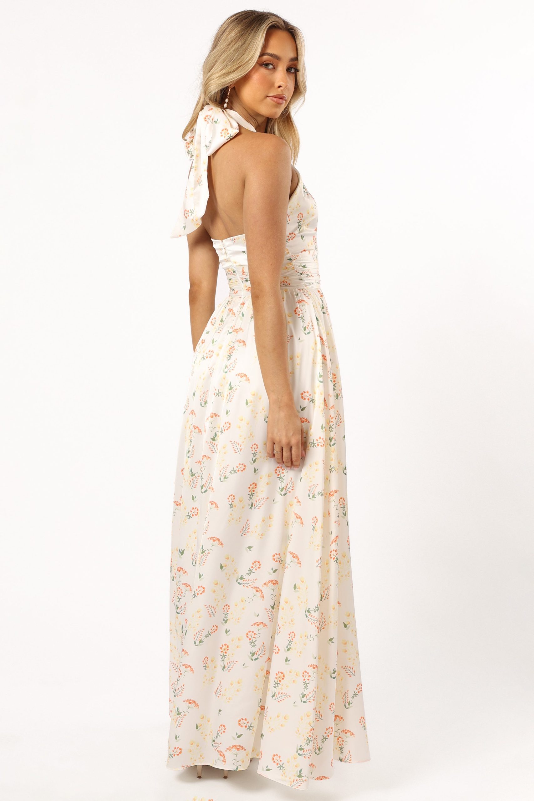Allora Halter Dress - Yellow Floral - Image 6