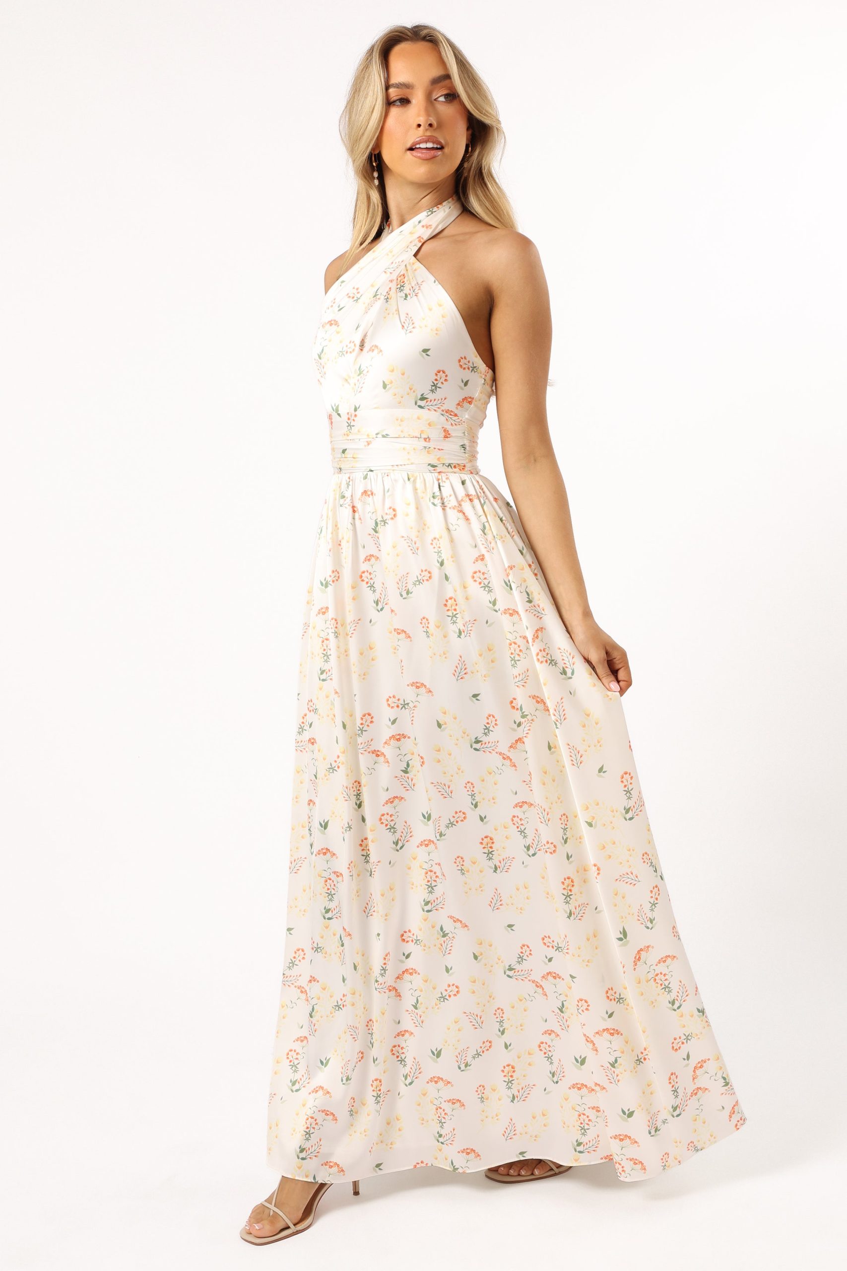 Allora Halter Dress - Yellow Floral - Image 4