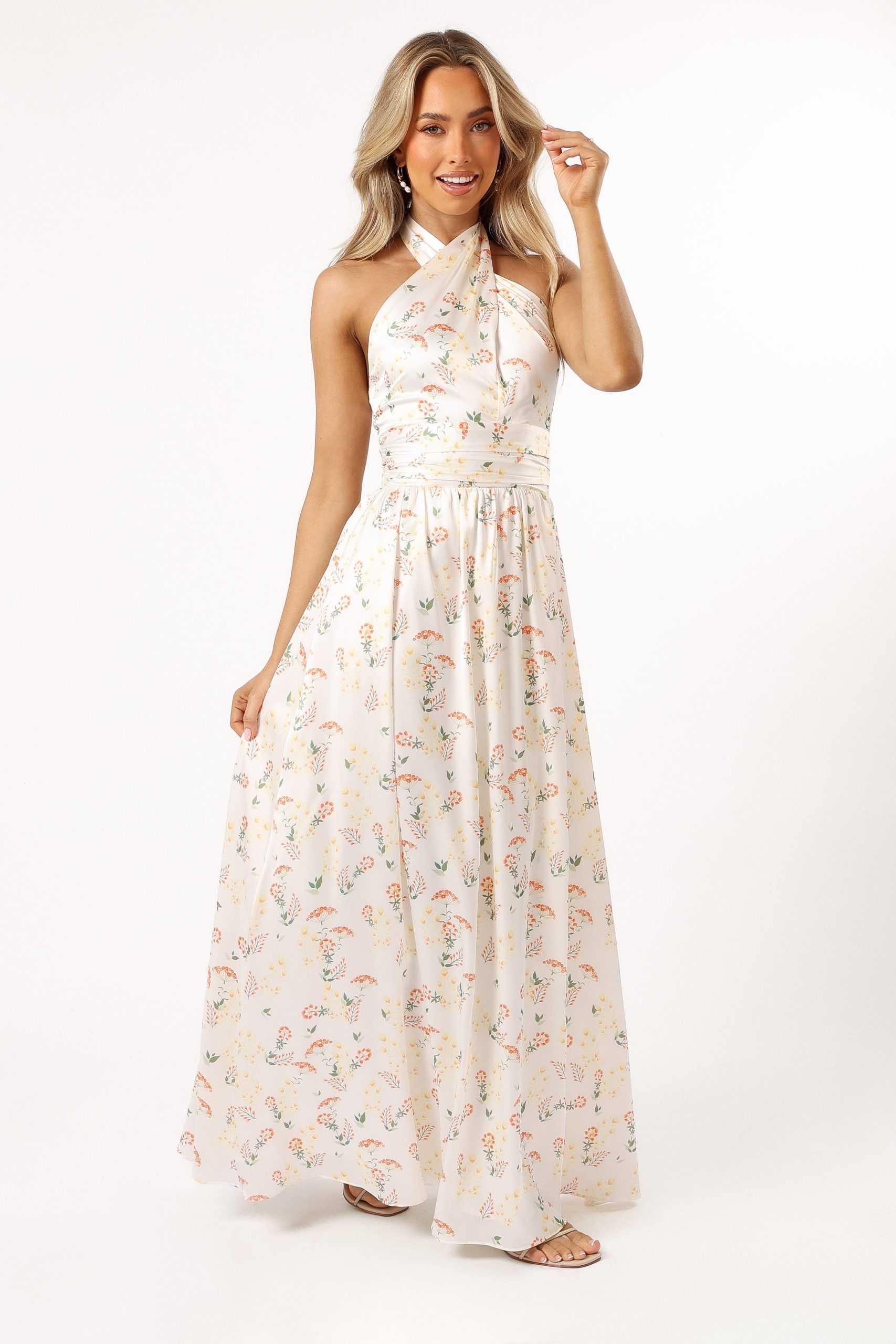 Allora Halter Dress - Yellow Floral - Image 7