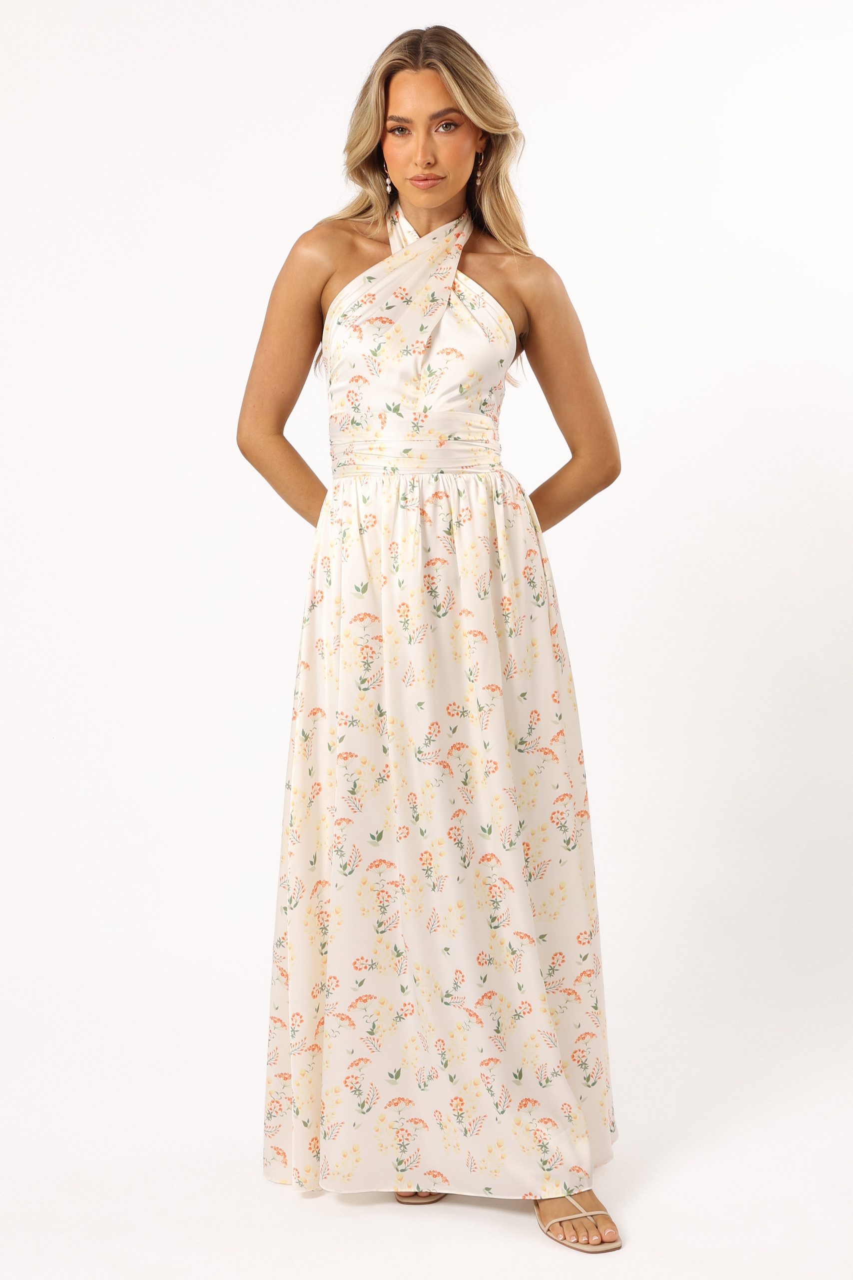 Allora Halter Dress - Yellow Floral - Image 3