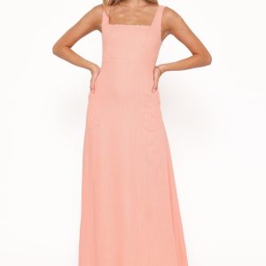 Amalie Maxi Dress - Pastel Peach