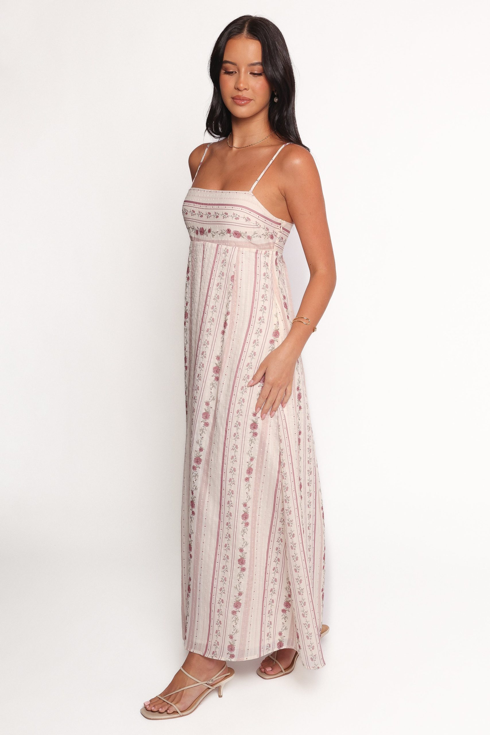 Amaris Maxi Dress - Ivory Mauve Floral - Image 3