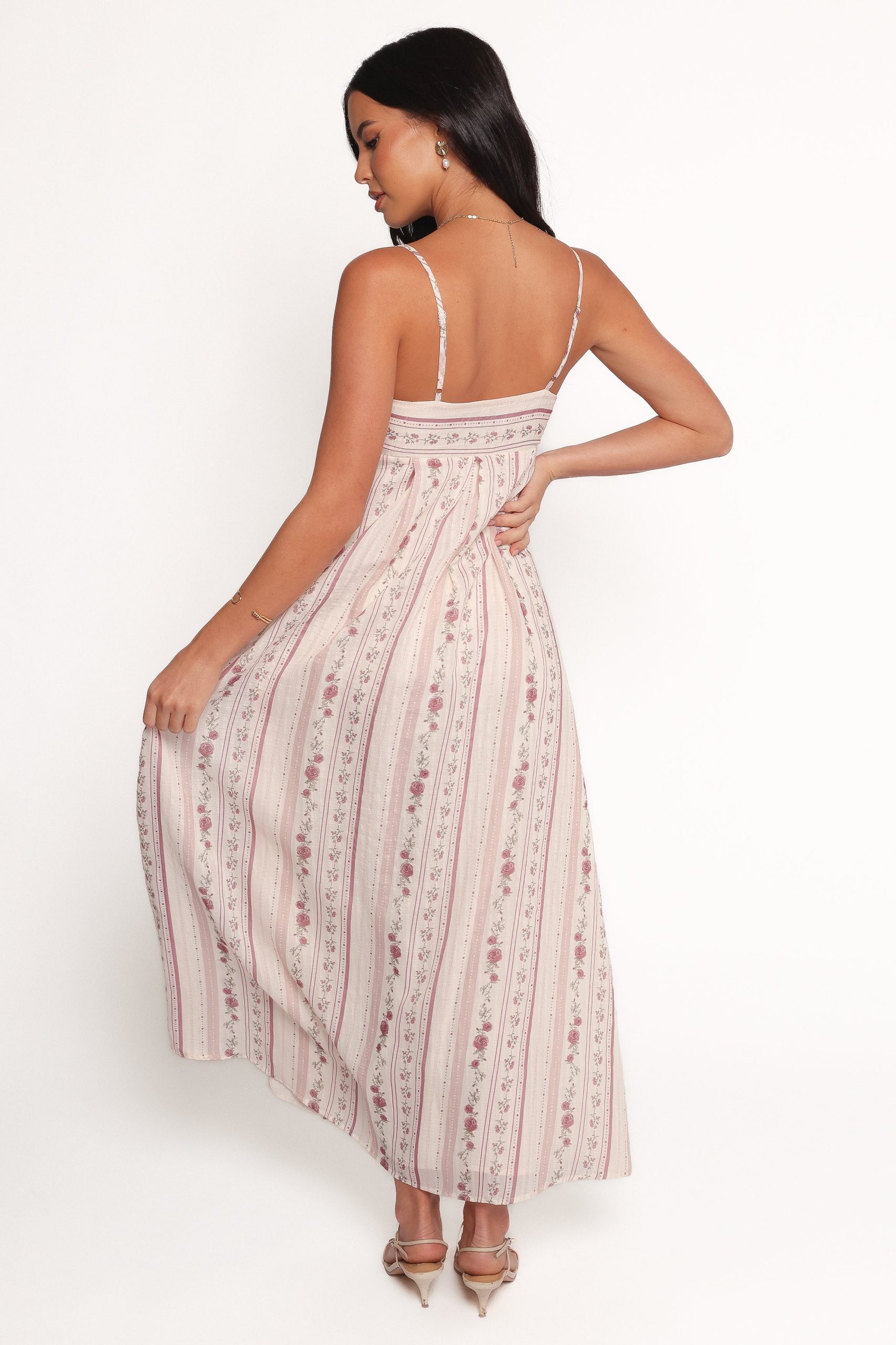 Amaris Maxi Dress - Ivory Mauve Floral - Image 4
