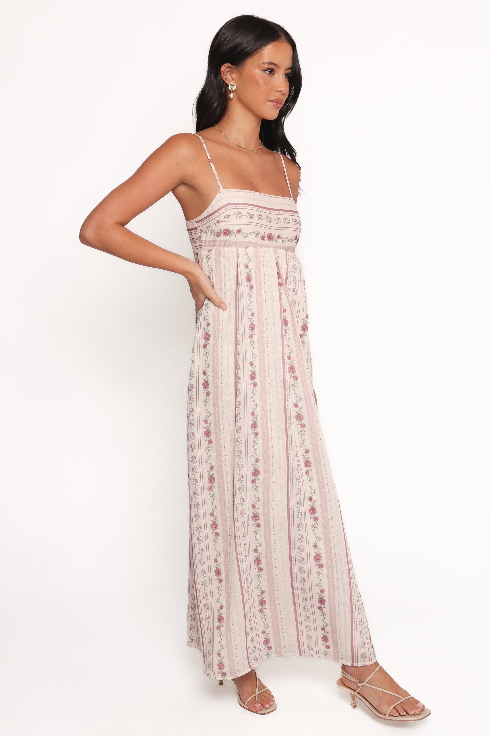 Amaris Maxi Dress - Ivory Mauve Floral - Image 5