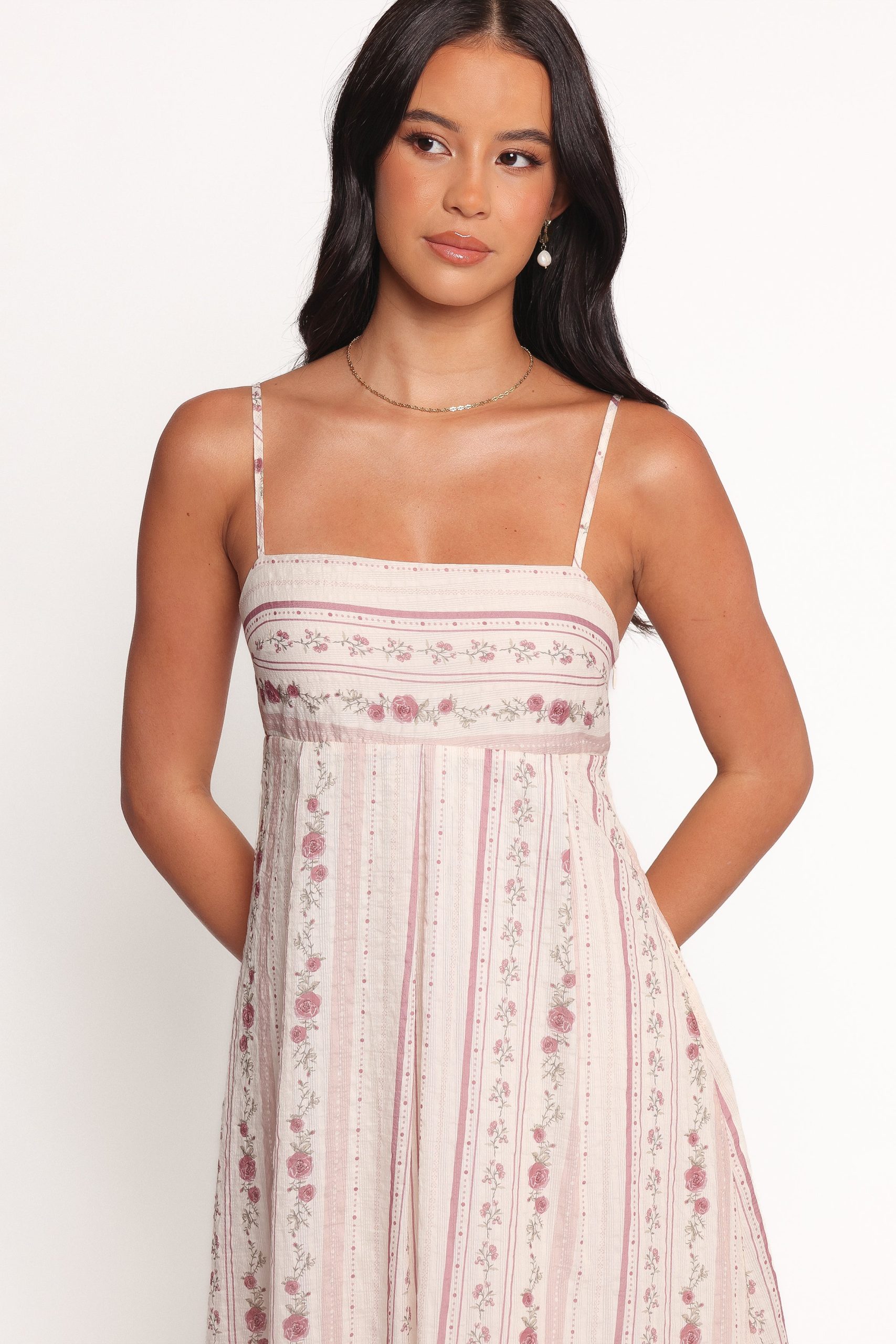 Amaris Maxi Dress - Ivory Mauve Floral - Image 2