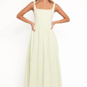 Amberlyn Maxi Dress - Green Gingham