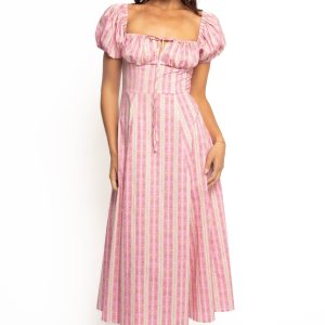 Amethyst Midi Dress - Pink