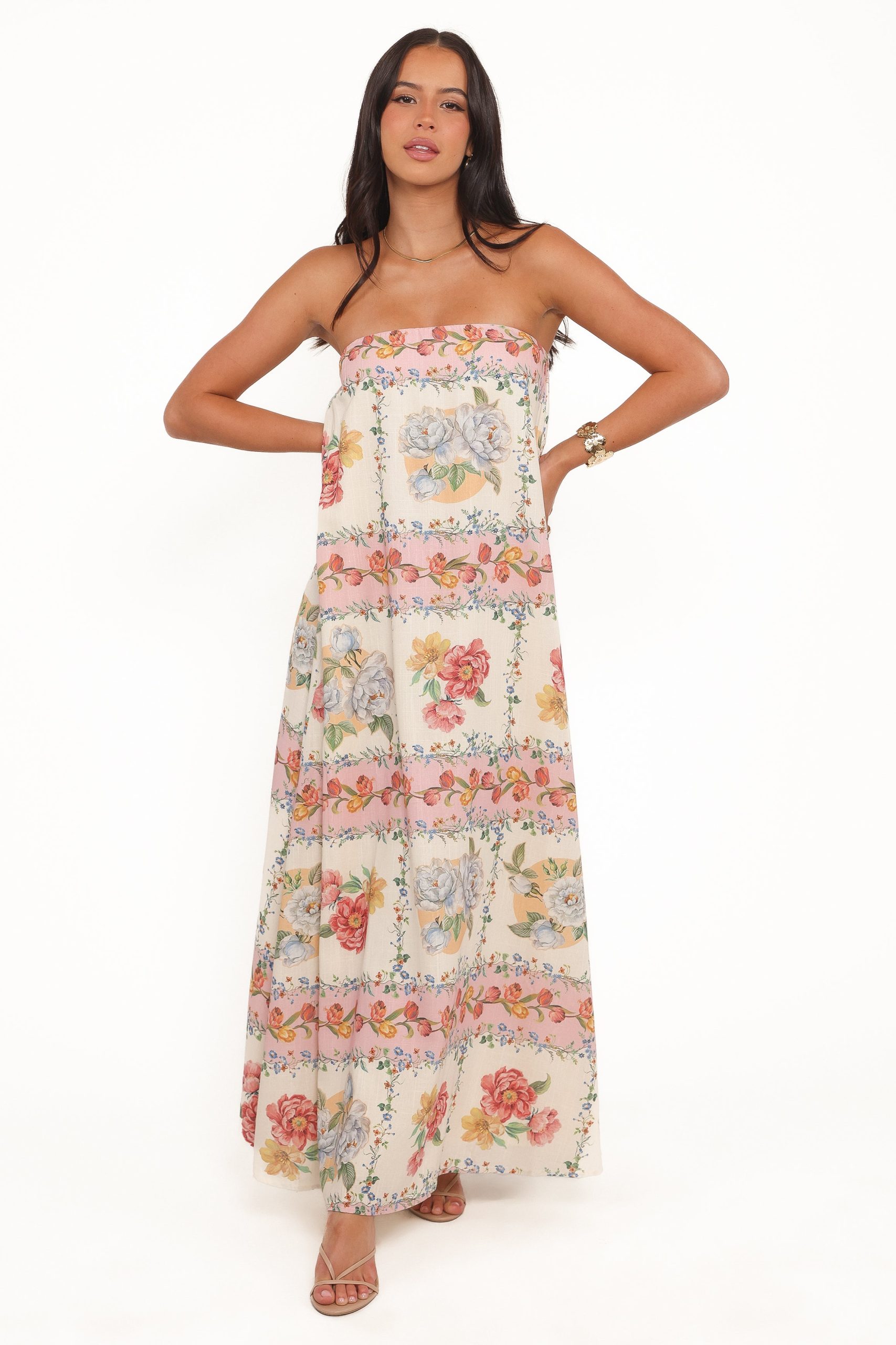 Amora Strapless Maxi Dress - Rose Tile - Image 2