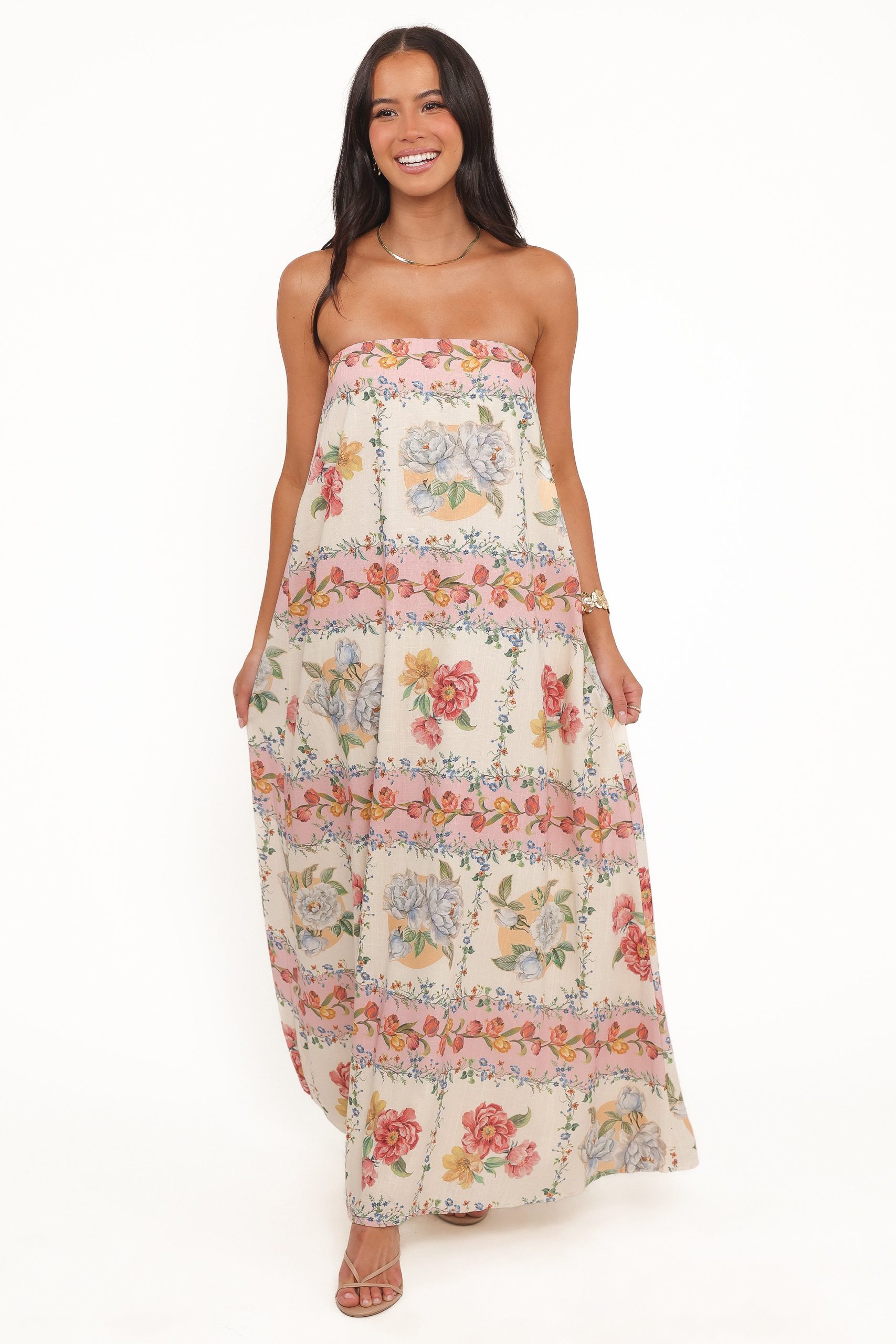 Amora Strapless Maxi Dress - Rose Tile - Image 4