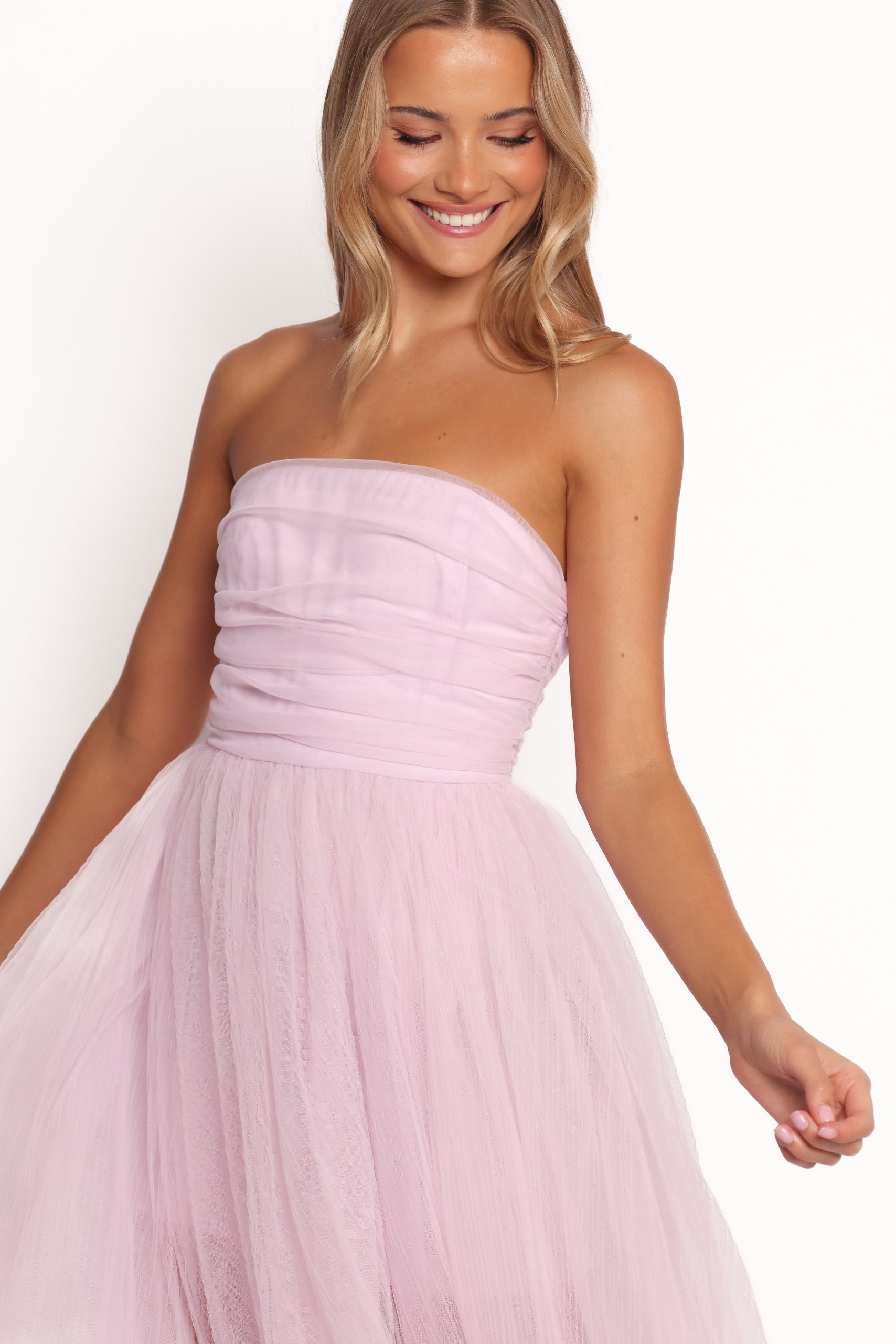 Anabella Strapless Maxi Dress - Pale Pink - Image 3