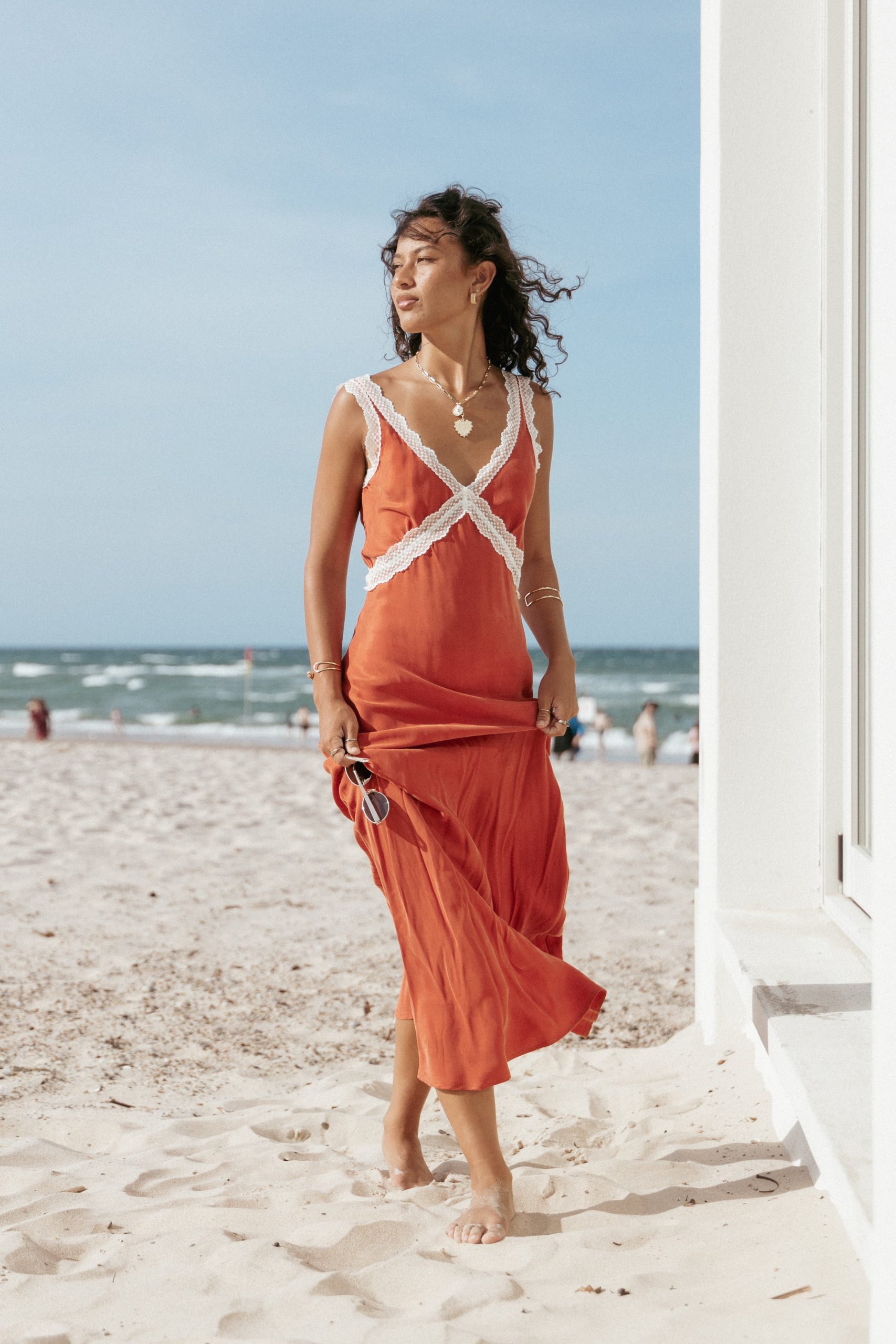 Andie Midi Dress - Blood Orange - Image 2