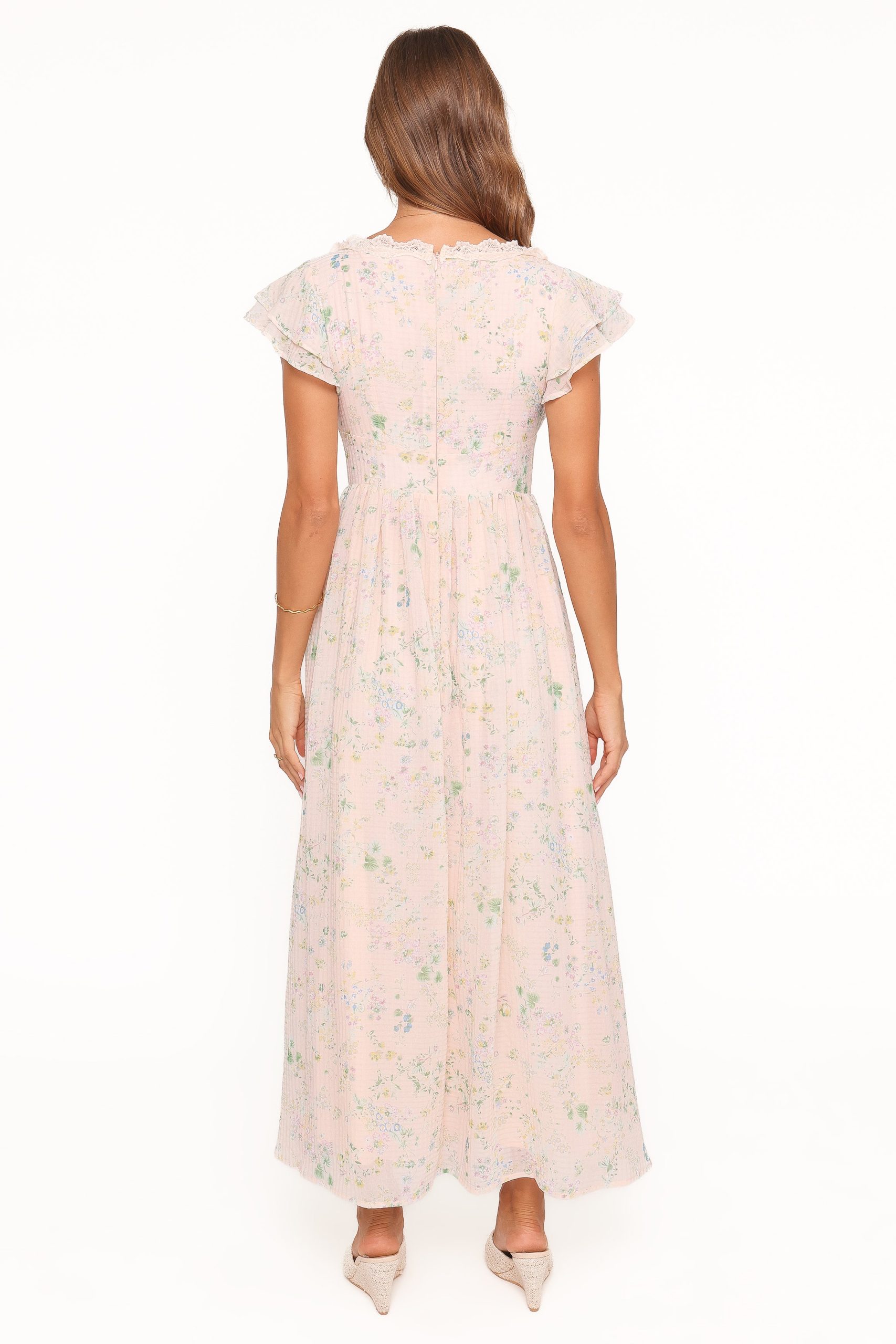 Angelica Midi Dress - Pastel Pink Floral - Image 5
