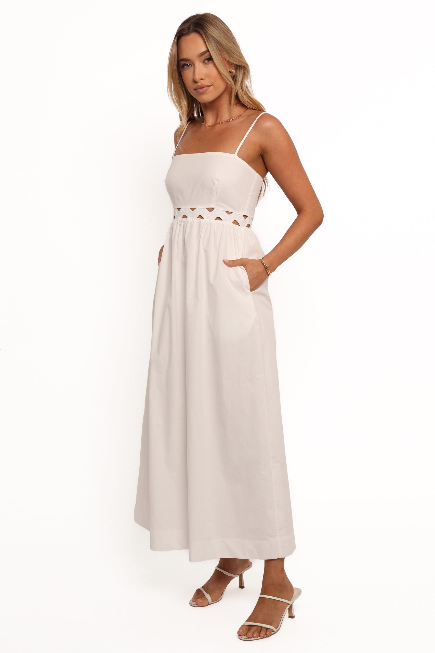 Angelus Midi Dress - White - Image 3
