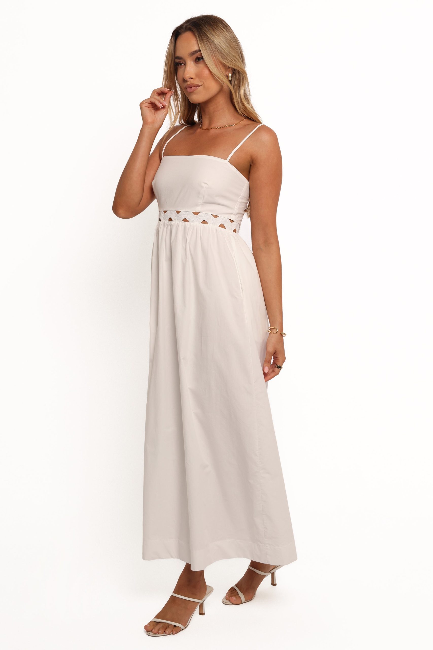 Angelus Midi Dress - White - Image 4